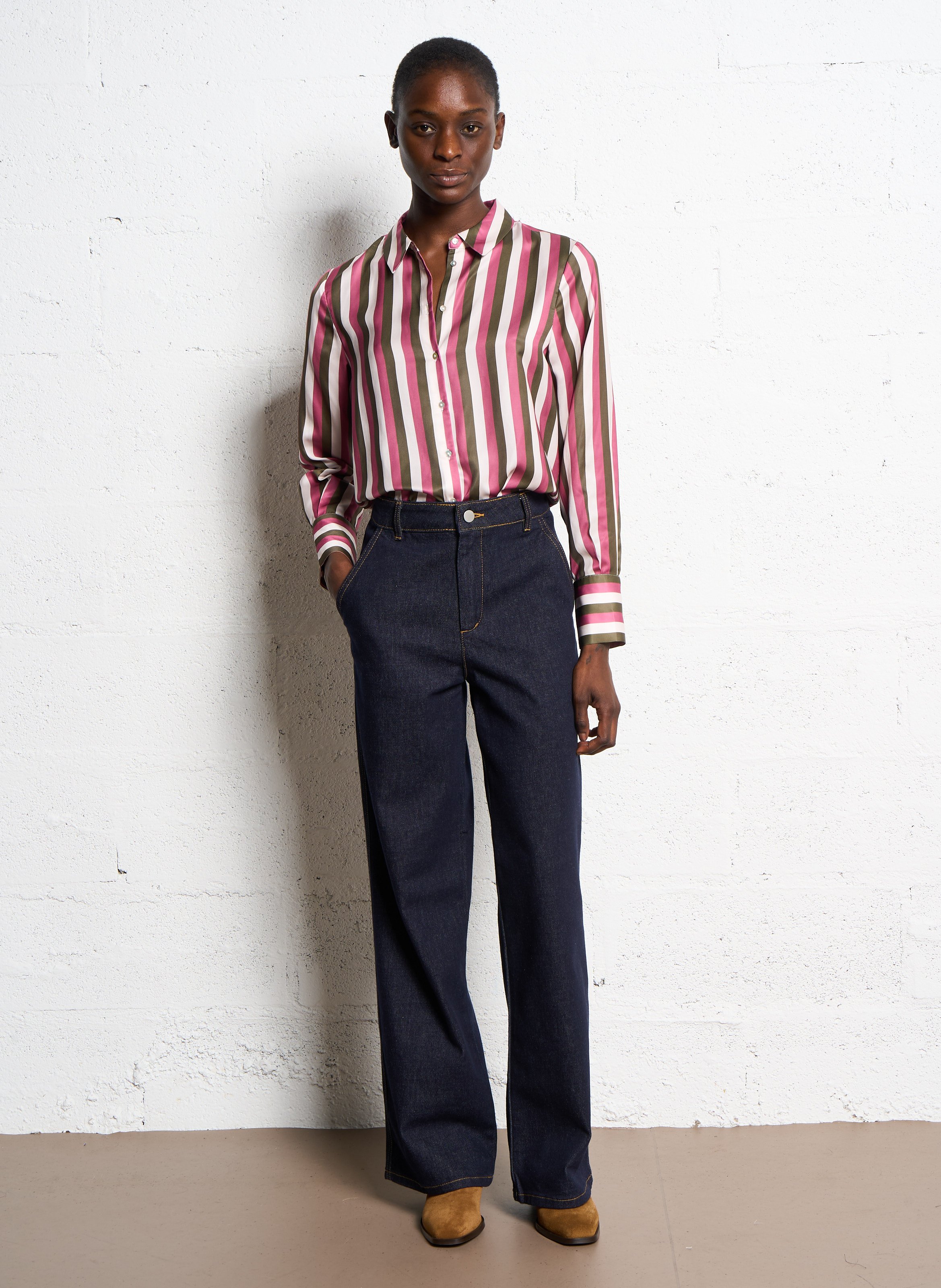 Straight Cut Jeans aus Raw Denim VILA Blau