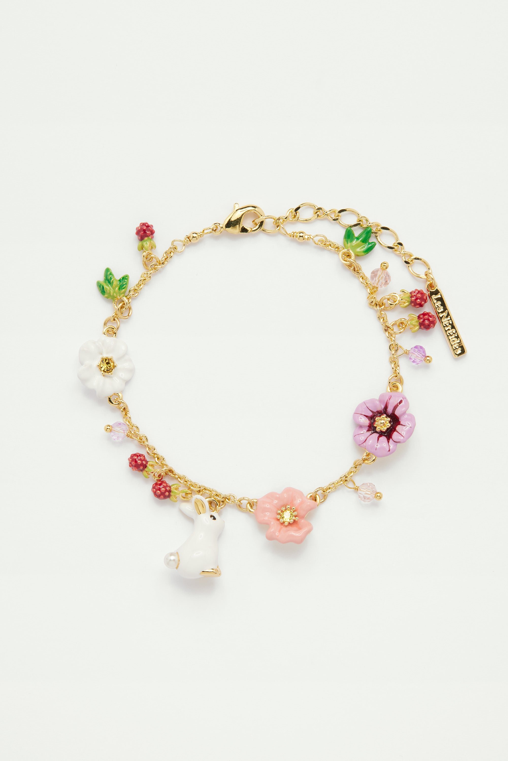 Bracelet charm's lapin rencontre enchantée LES NEREIDES Multicolore