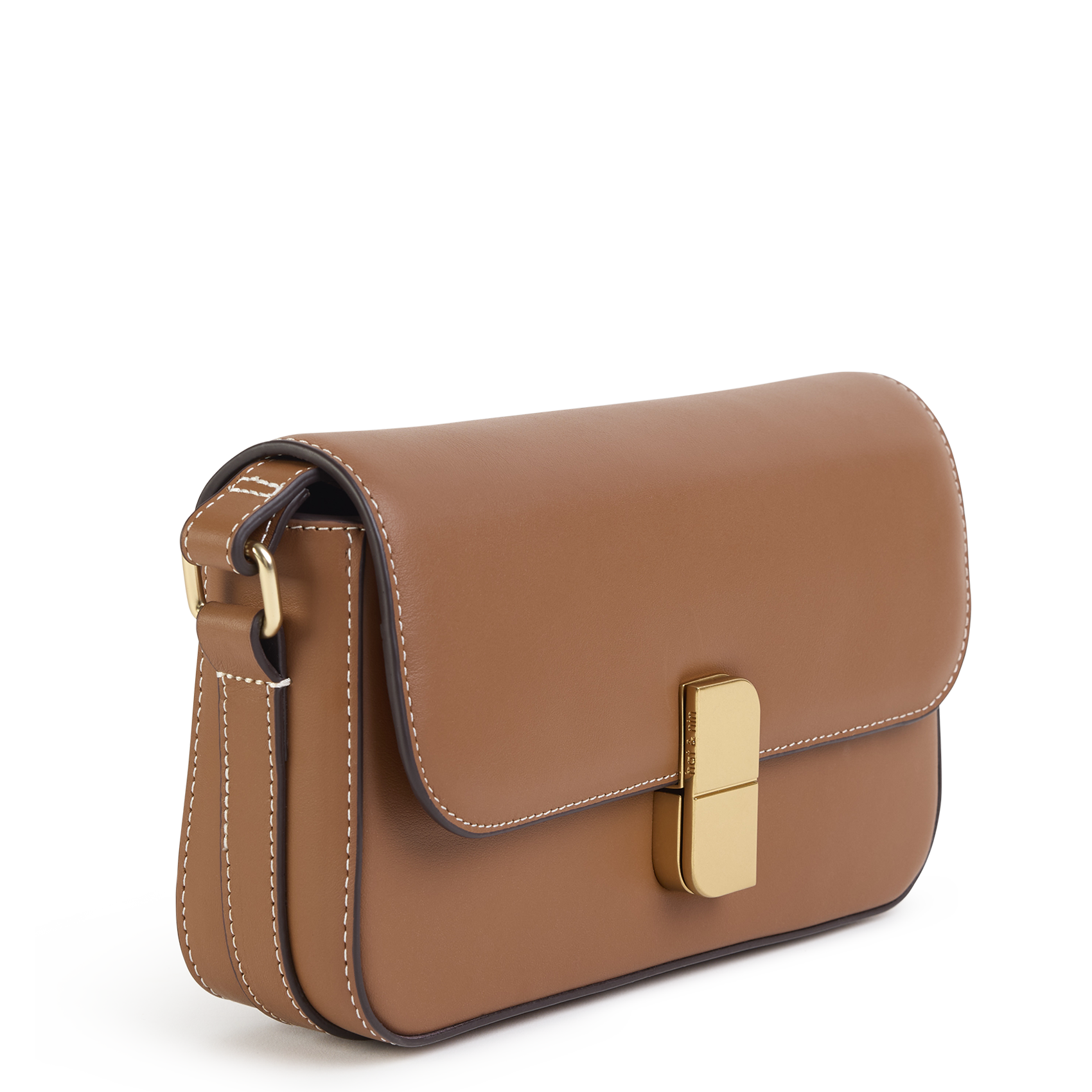 Sac baguette en cuir  NAT & NIN Marron