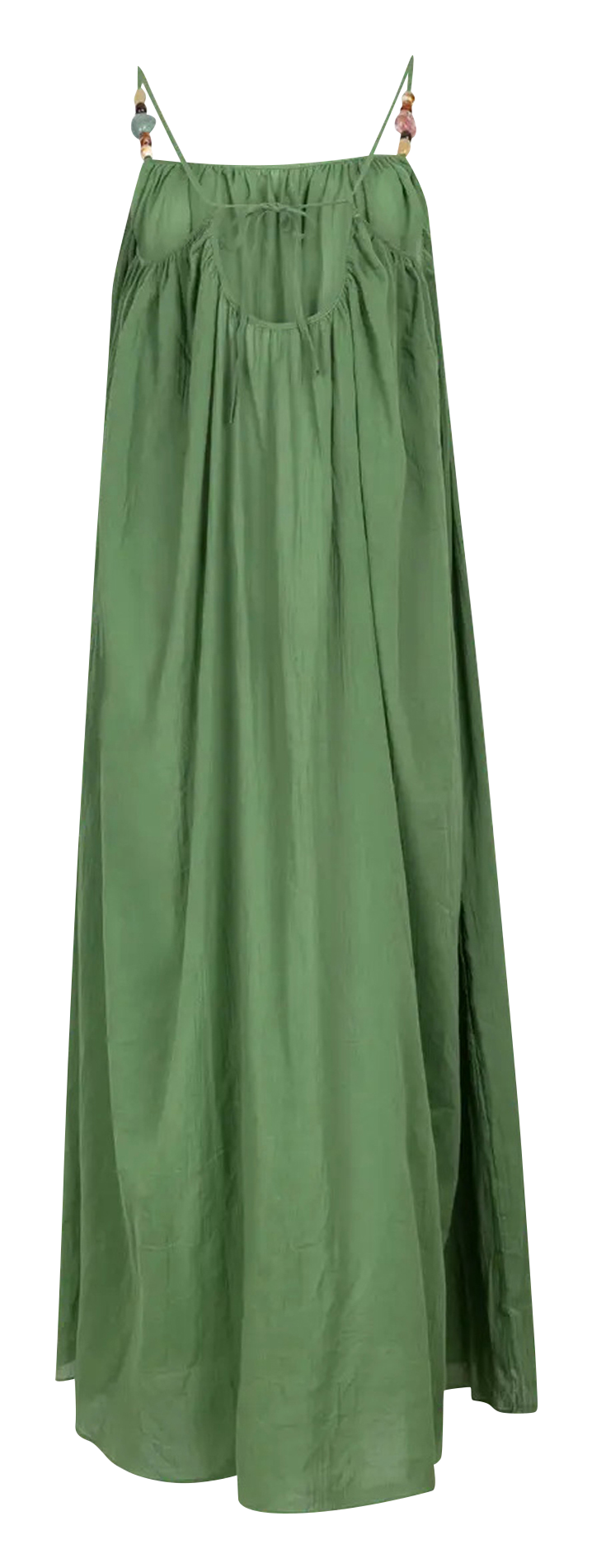 Robe longue en coton LOVE STORIES Vert