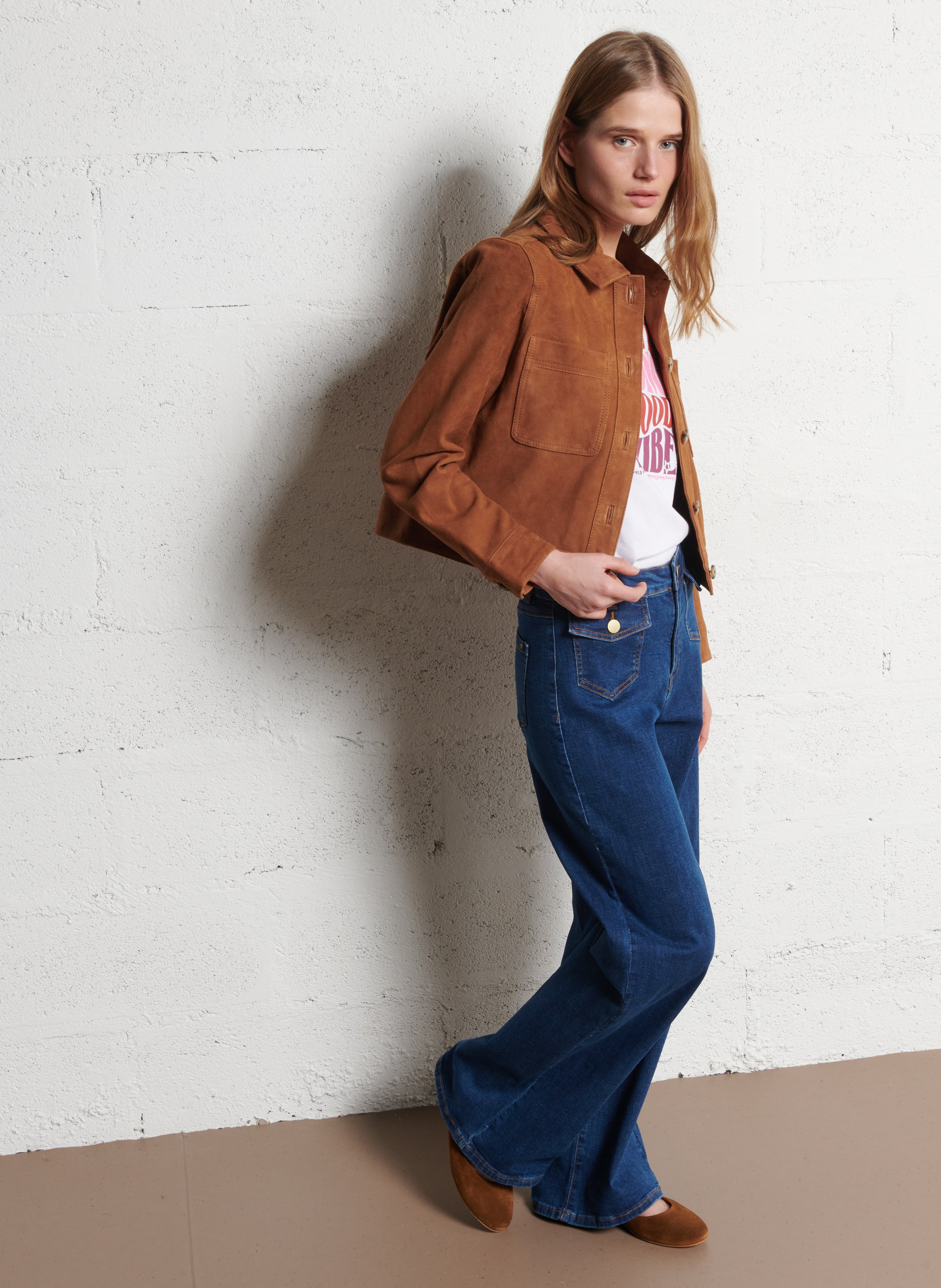 Charlotte cotton flared jeans LA PETITE ETOILE Raw denim