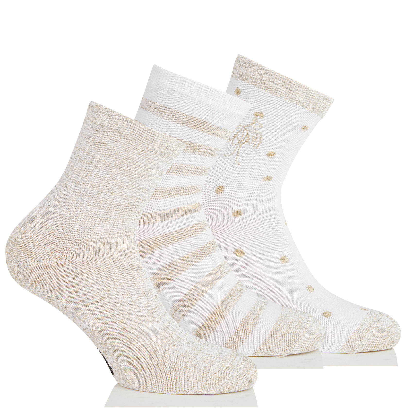 Lot de 3 paires de chaussettes en coton mélangé ONE STEP Argent
