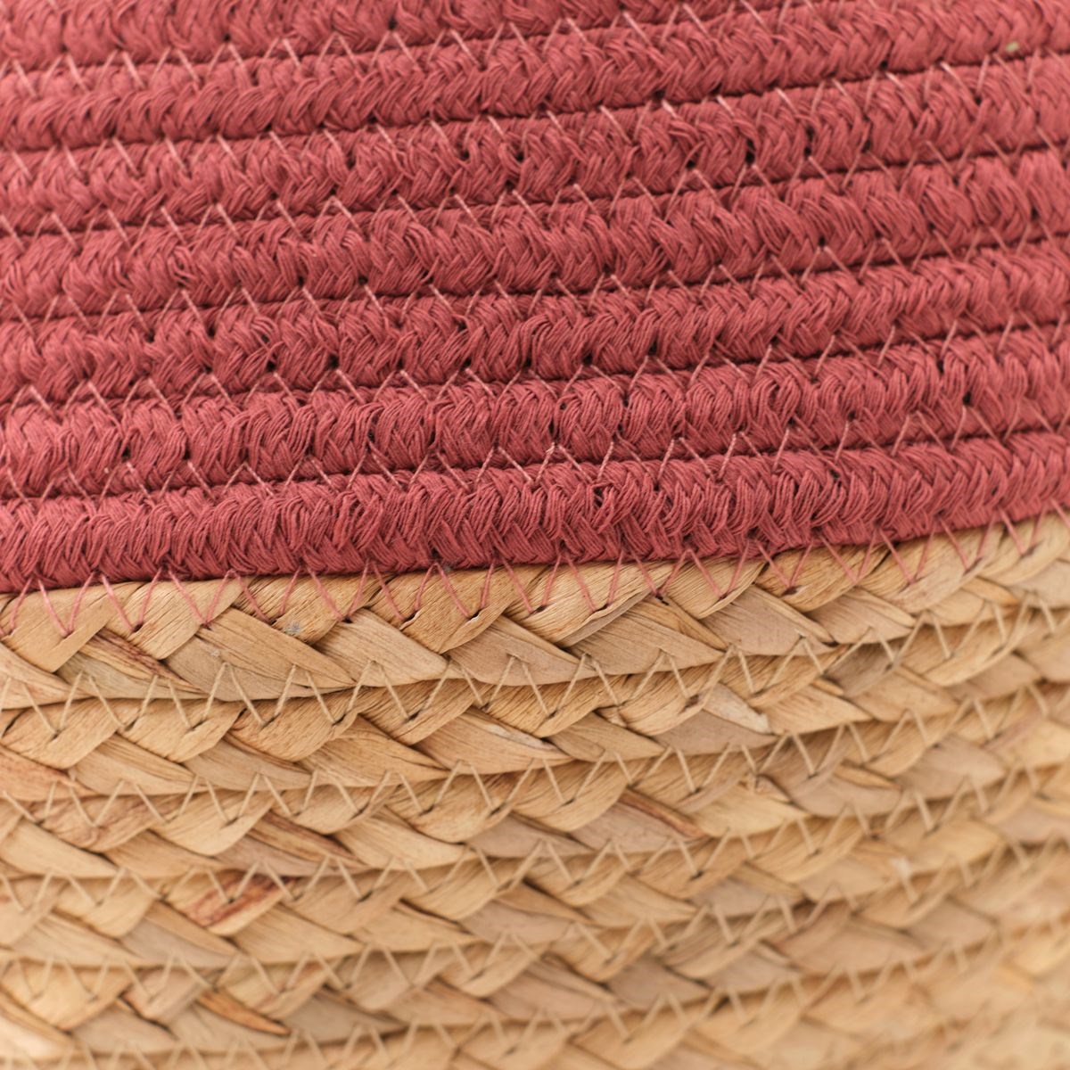 Panier rond en coton FACTORY Rouge