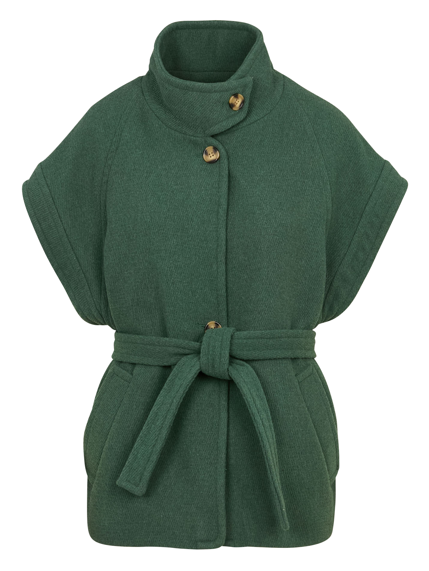 Oversized sleeveless jacket LOUISE MISHA Green
