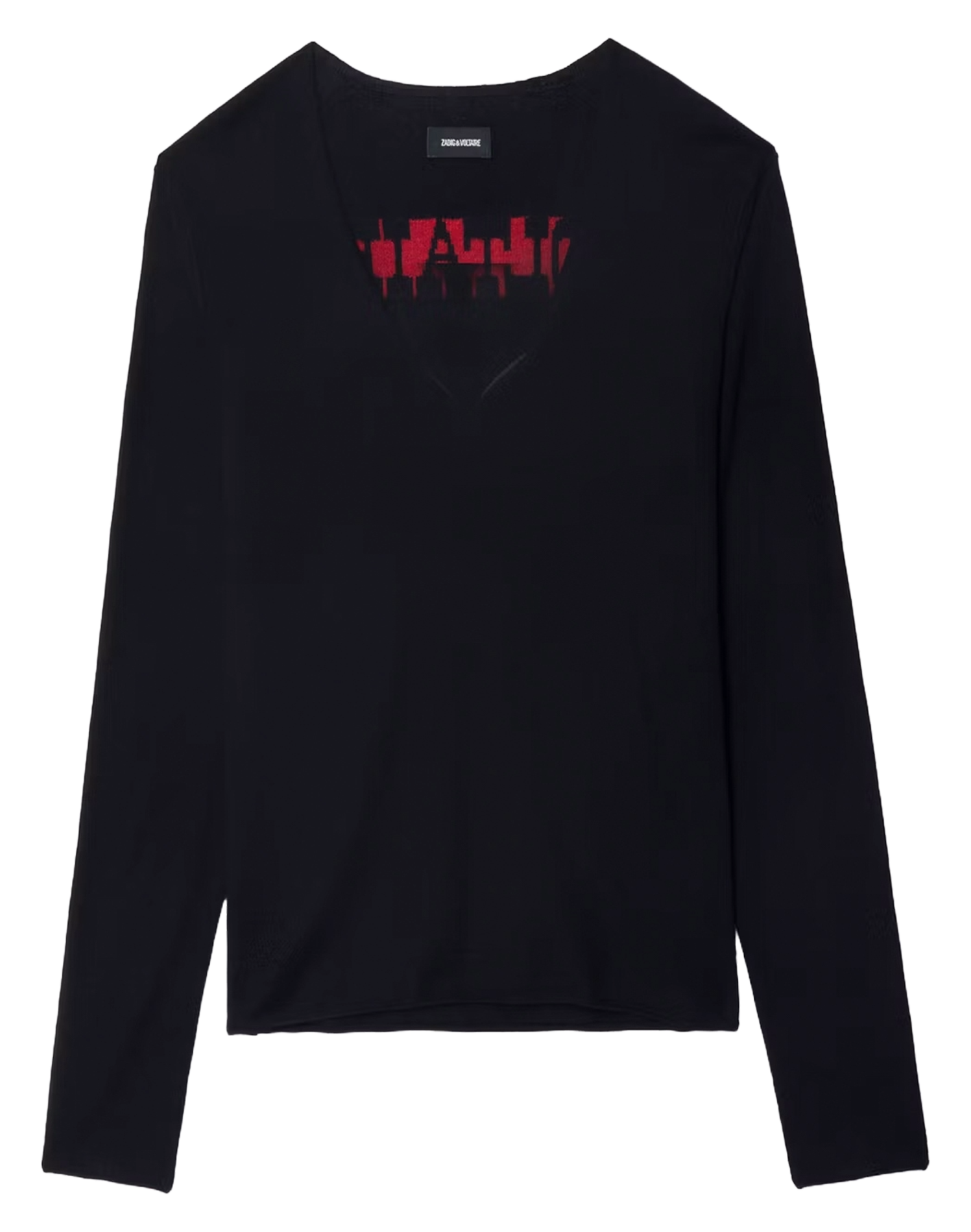 Pull droit en laine ZADIG&VOLTAIRE Noir