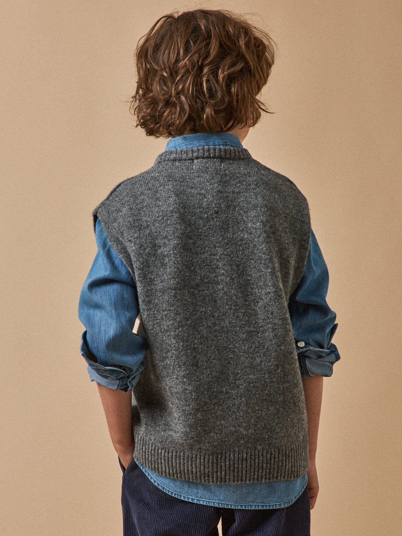 Sleeveless wool sweater CYRILLUS Blue