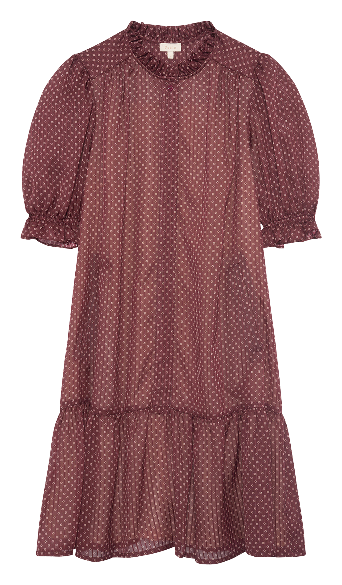 Fanny Juliette printed round-neck short dress PABLO Red