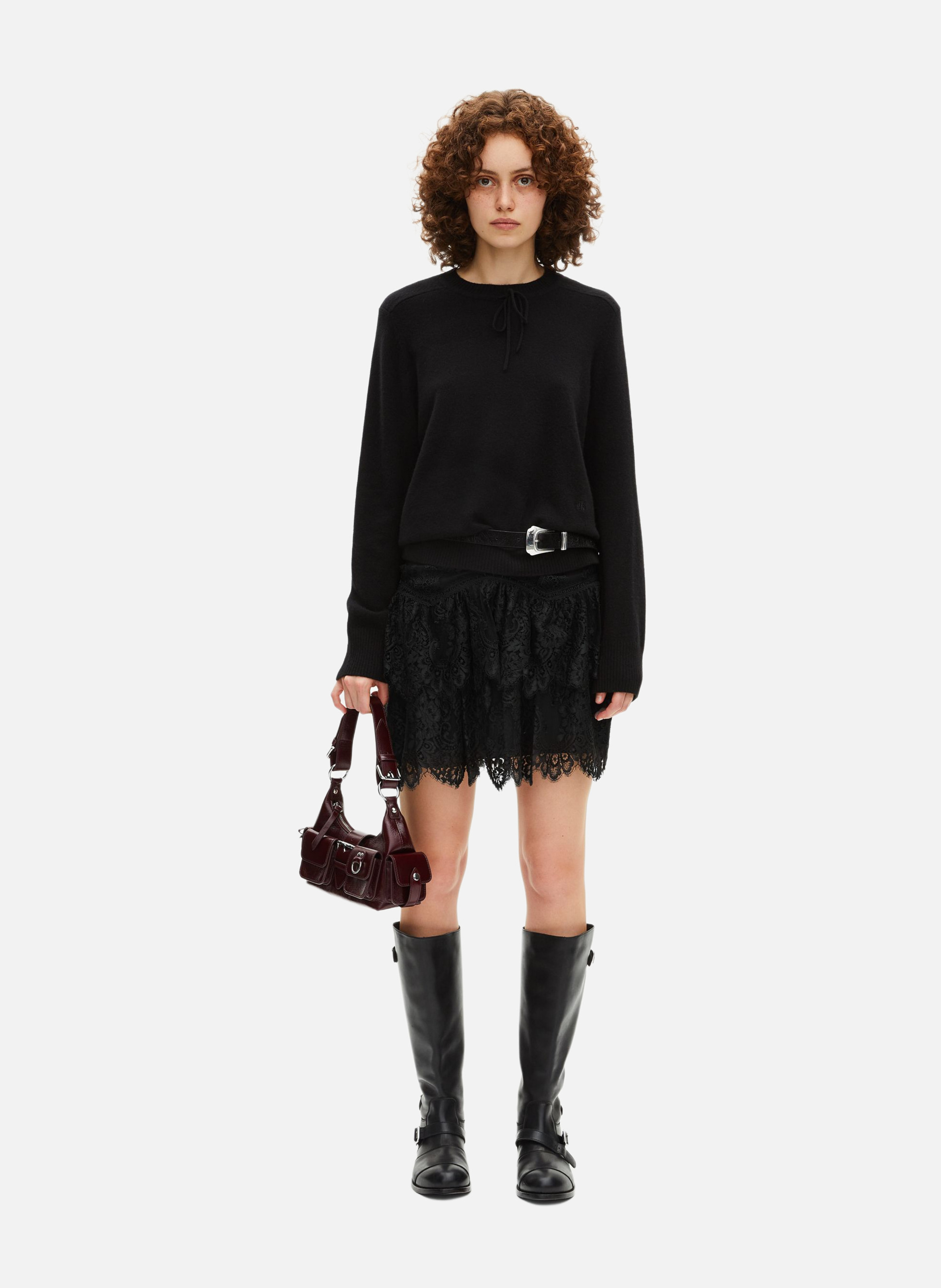 Lace skirt THE KOOPLES Black