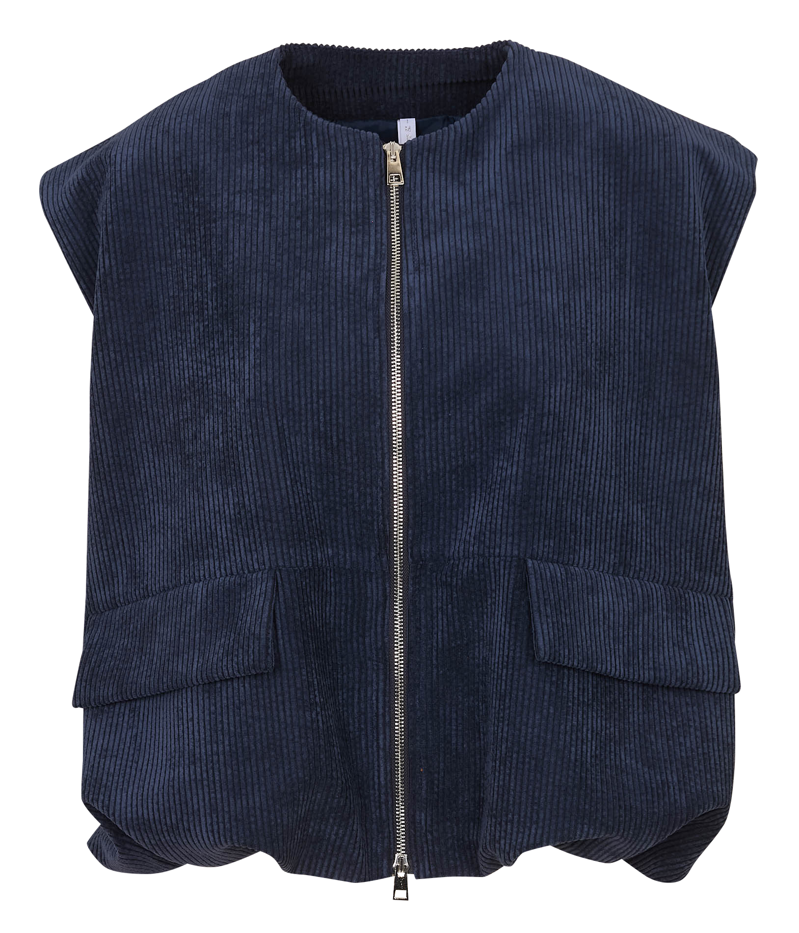 Gilet col rond en velours côtelé IMPERIAL Bleu