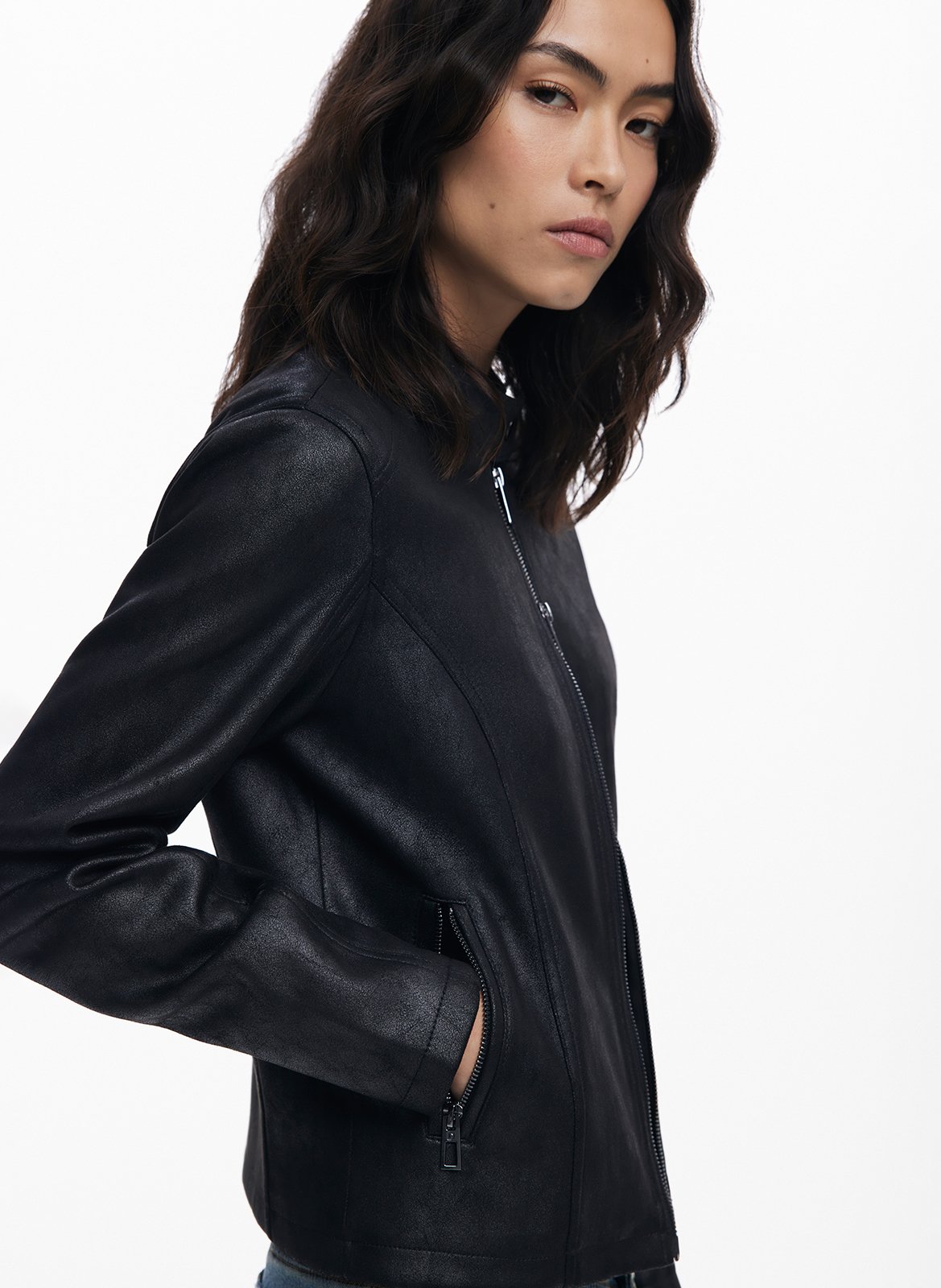 Giacca con collo rotondo effetto pelle DESIGUAL