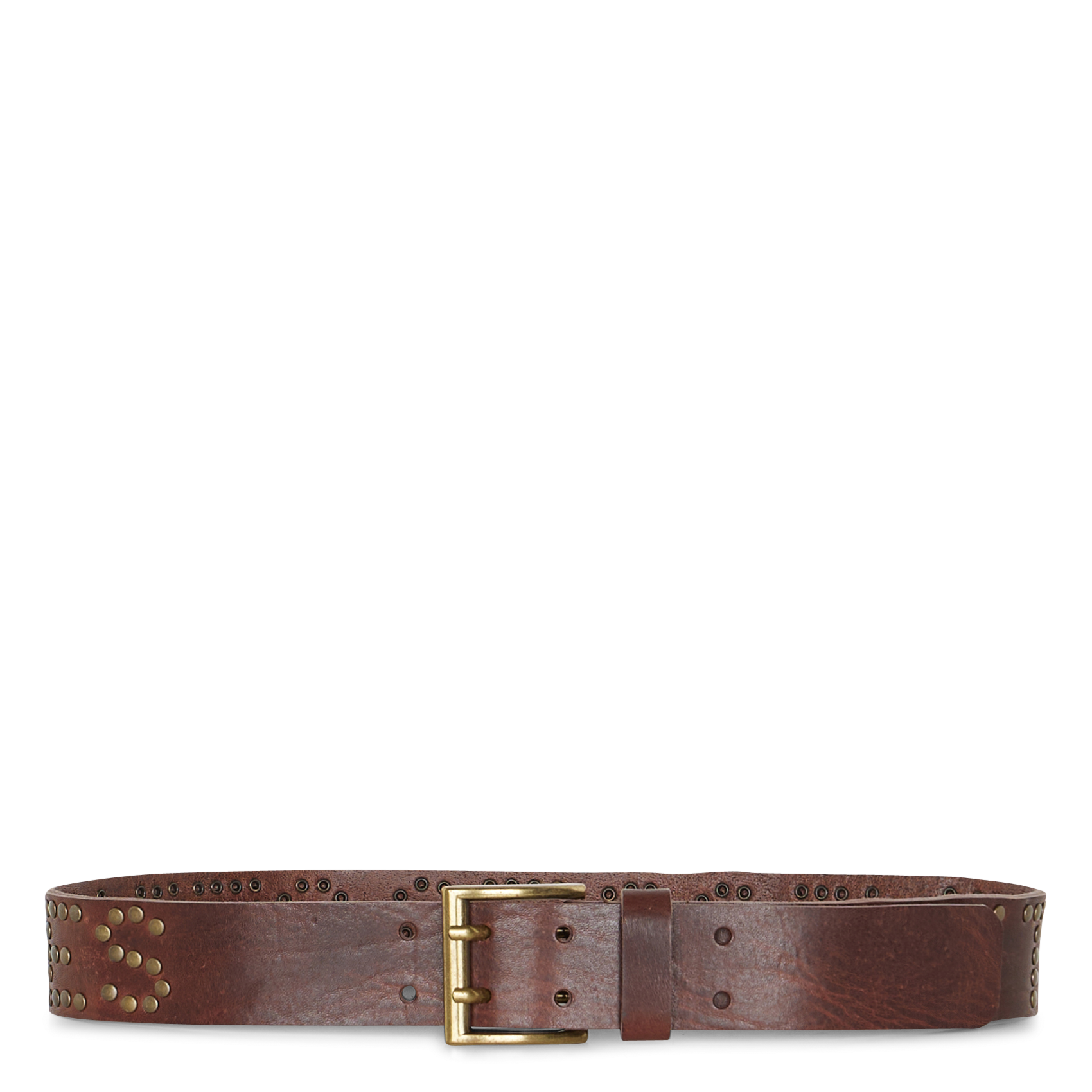 Ceinture en cuir LE TEMPS DES CERISES Marron
