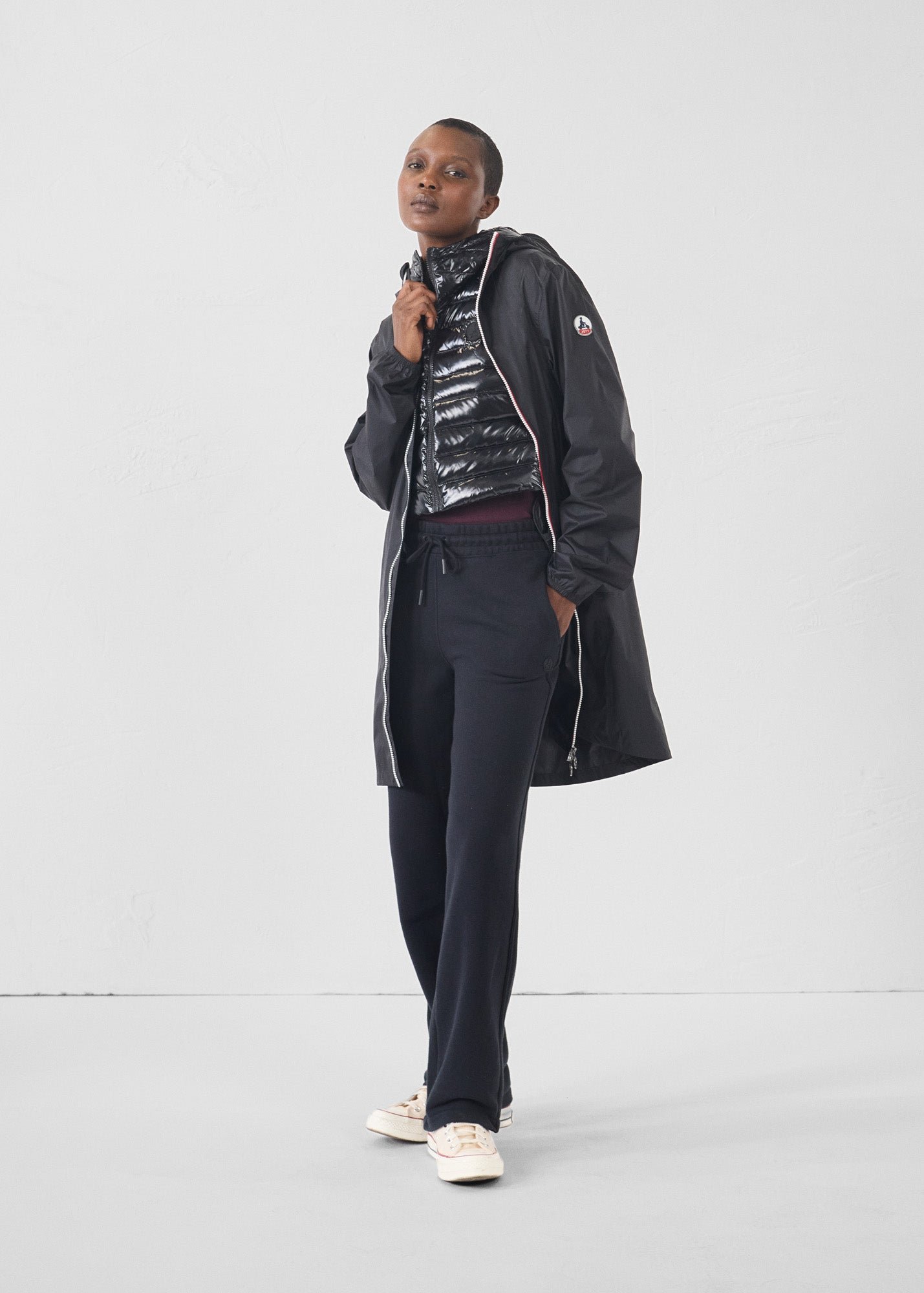 Packable long raincoat Skye JOTT Black