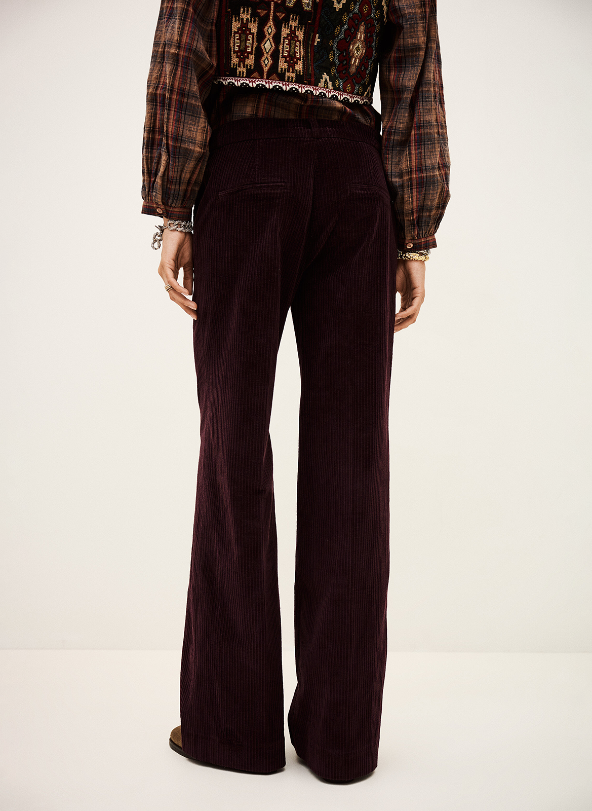 Corduroy cropped pants BA&SH Plums
