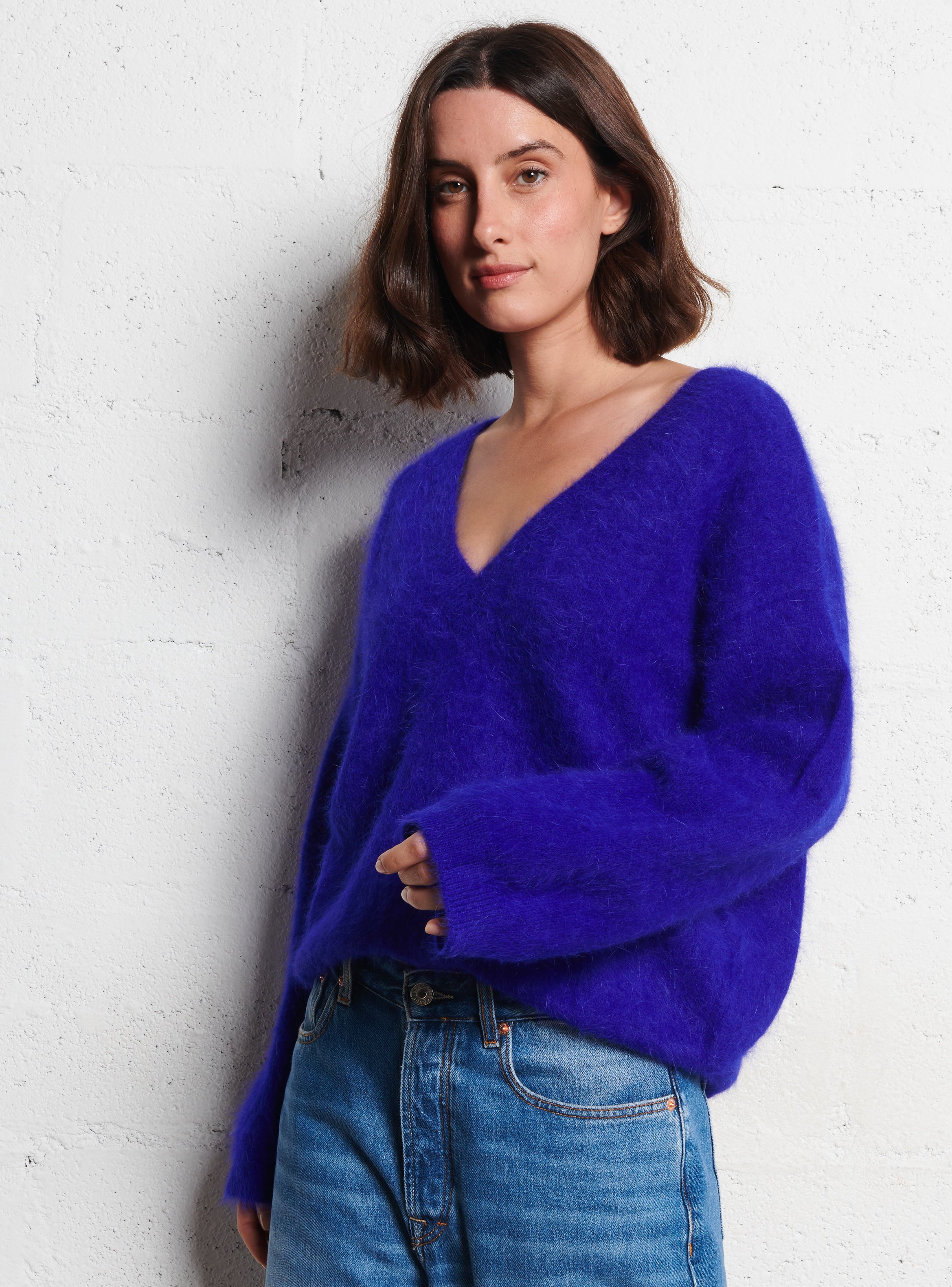 Pull devant dos ample en laine mélangée BELLEROSE