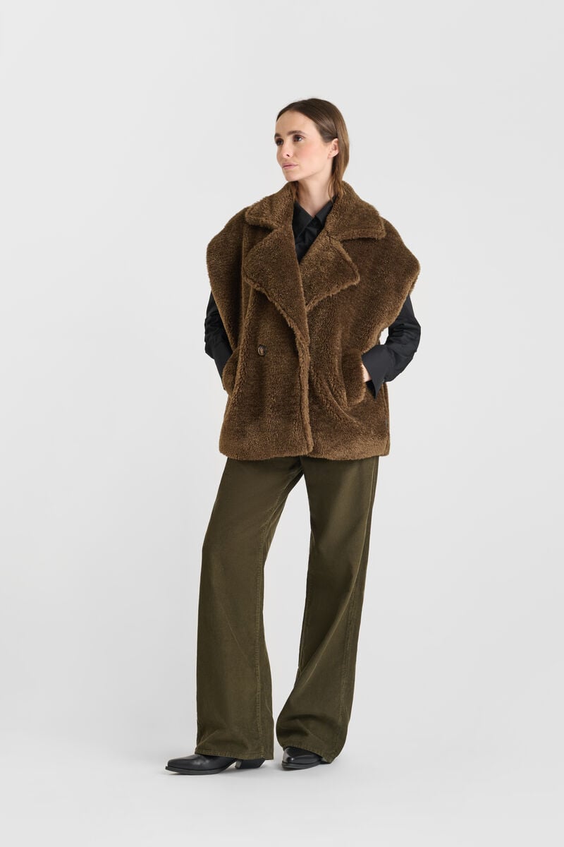 Veste sans manches LE TEMPS DES CERISES Marron