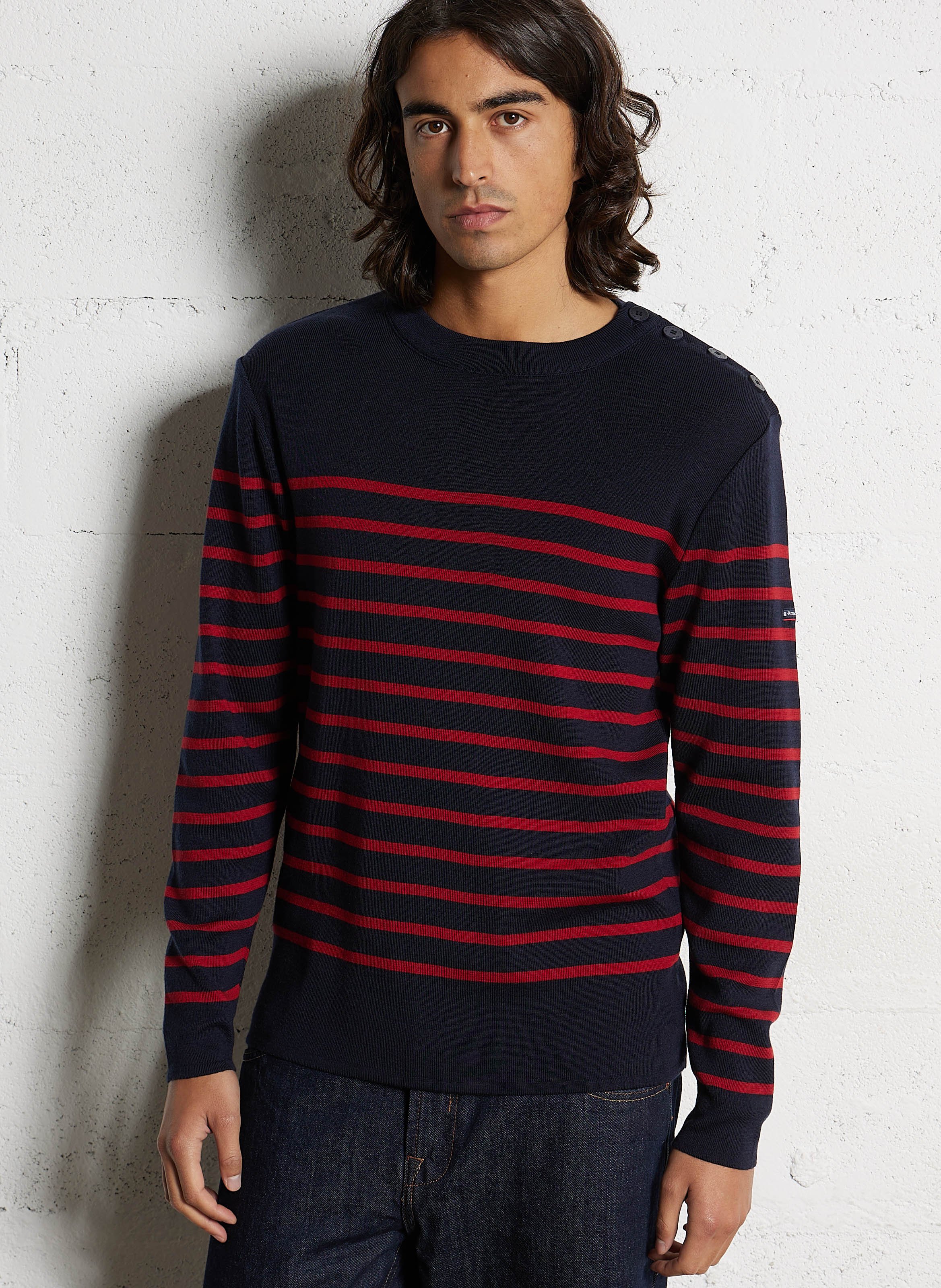 Regular-fit, wollen trui met ronde hals ARMOR LUX