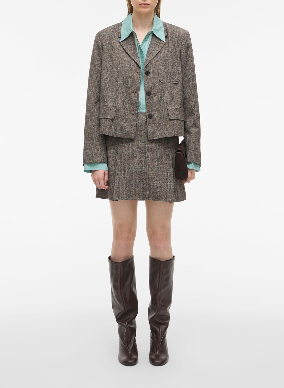 Halflange, wijd uitlopende rok ROUGE EDIT Bruin