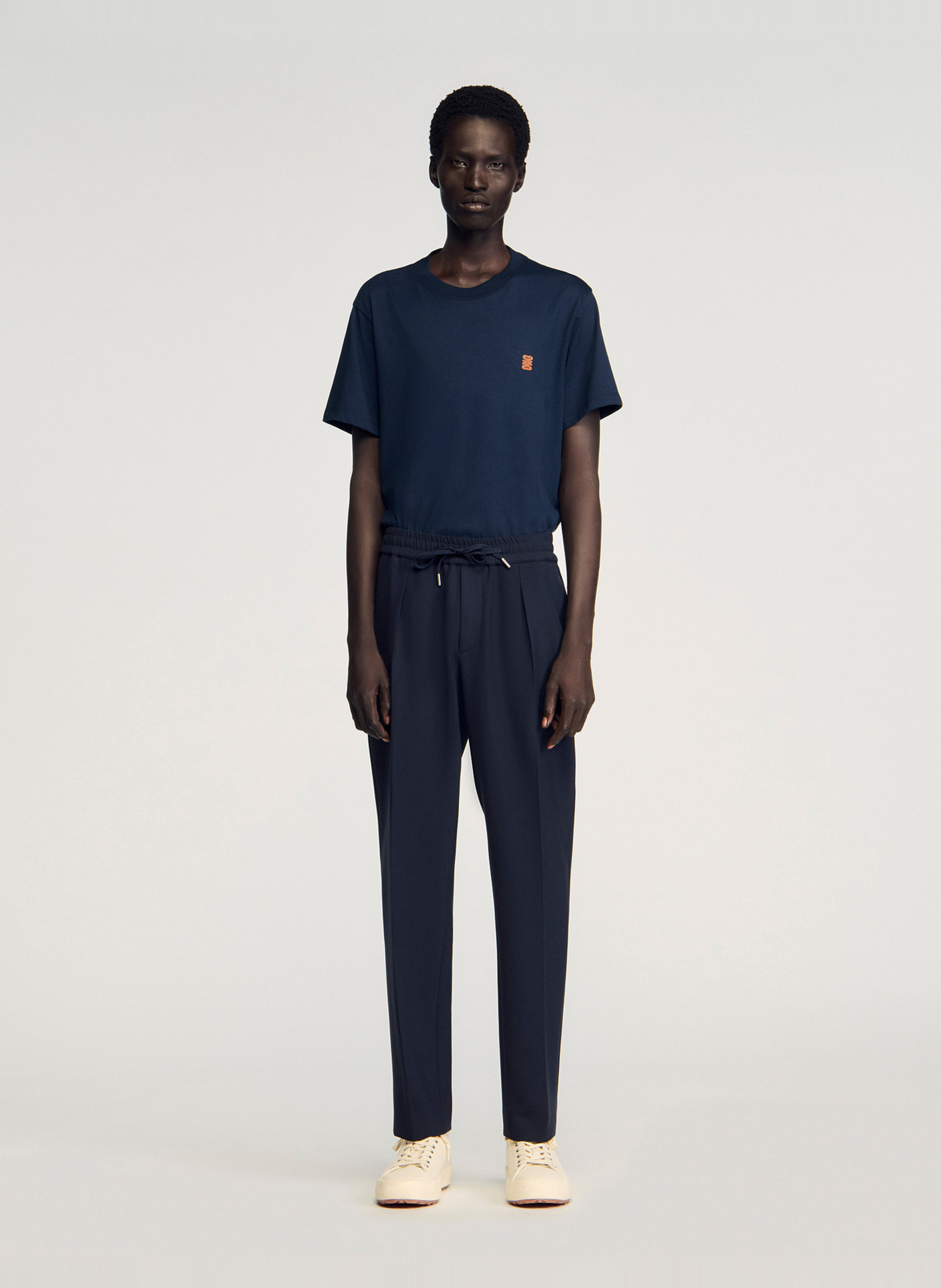 Anorak acolchado brillante con capucha SANDRO Azul