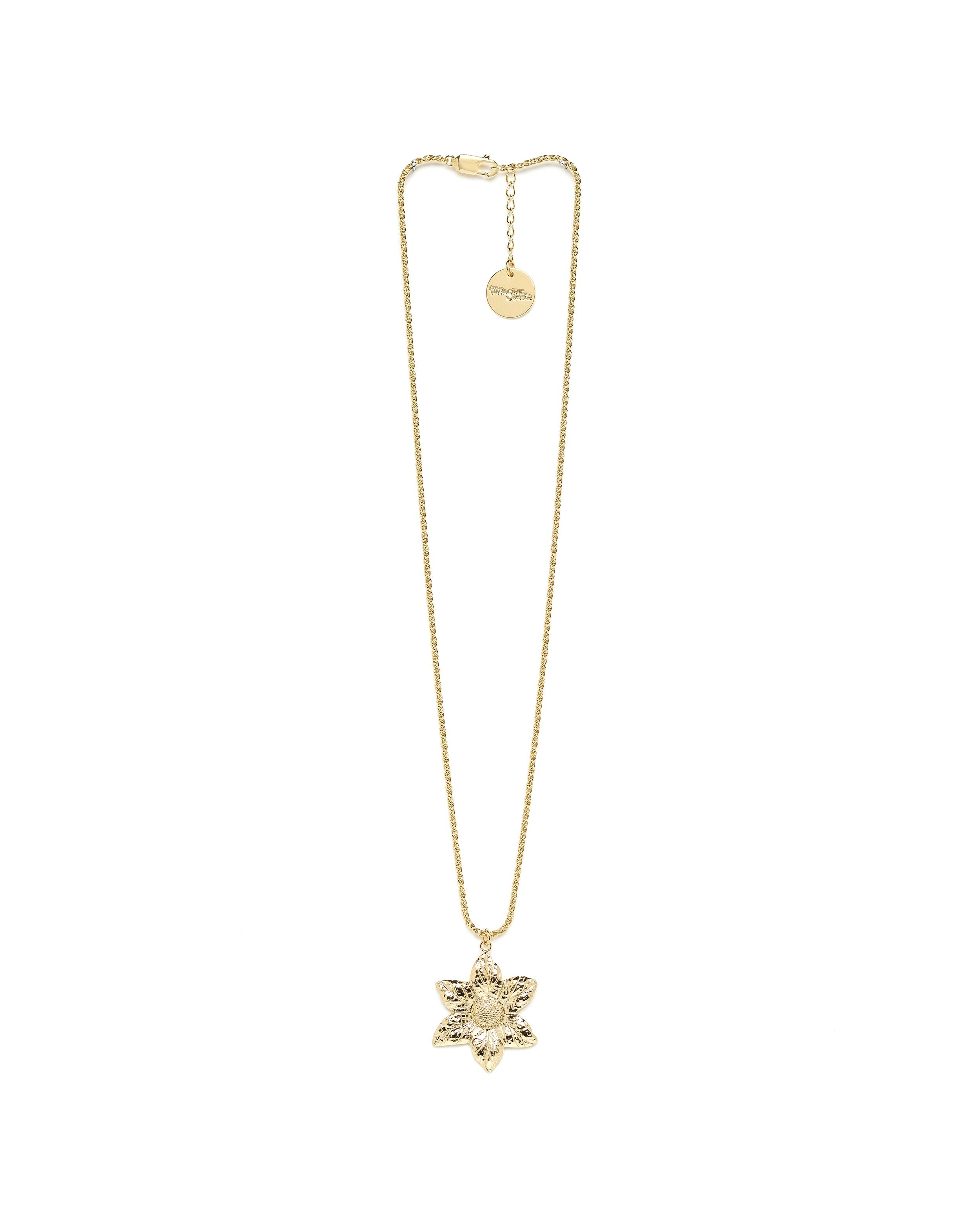 Gold-plated flower necklace Golden