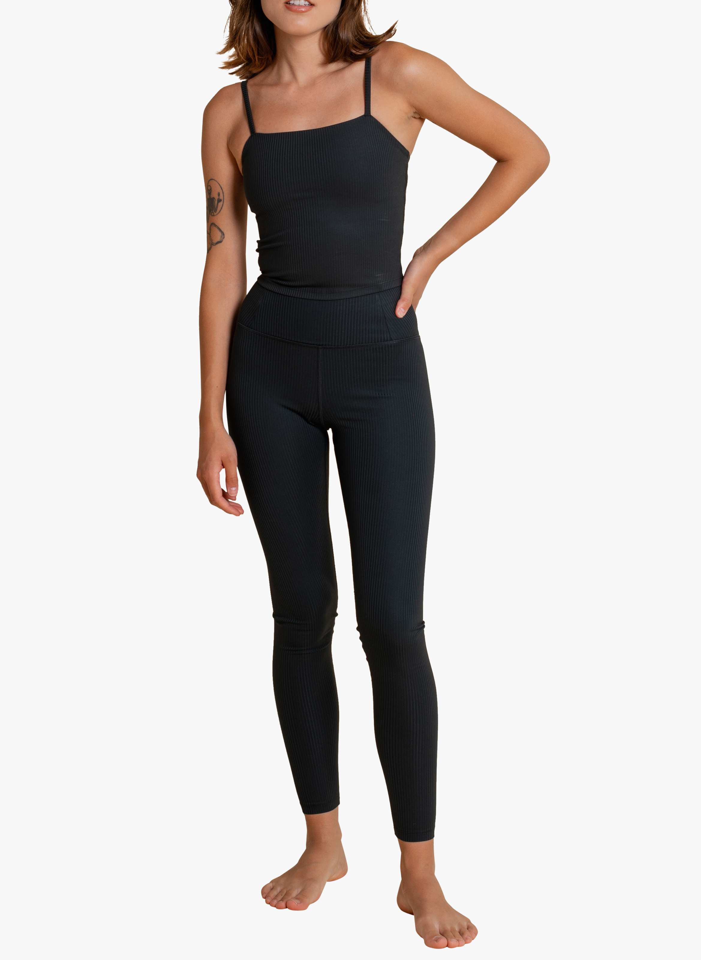 Ribbed sports leggings GIRLFRIEND COLLECTIVE Black
