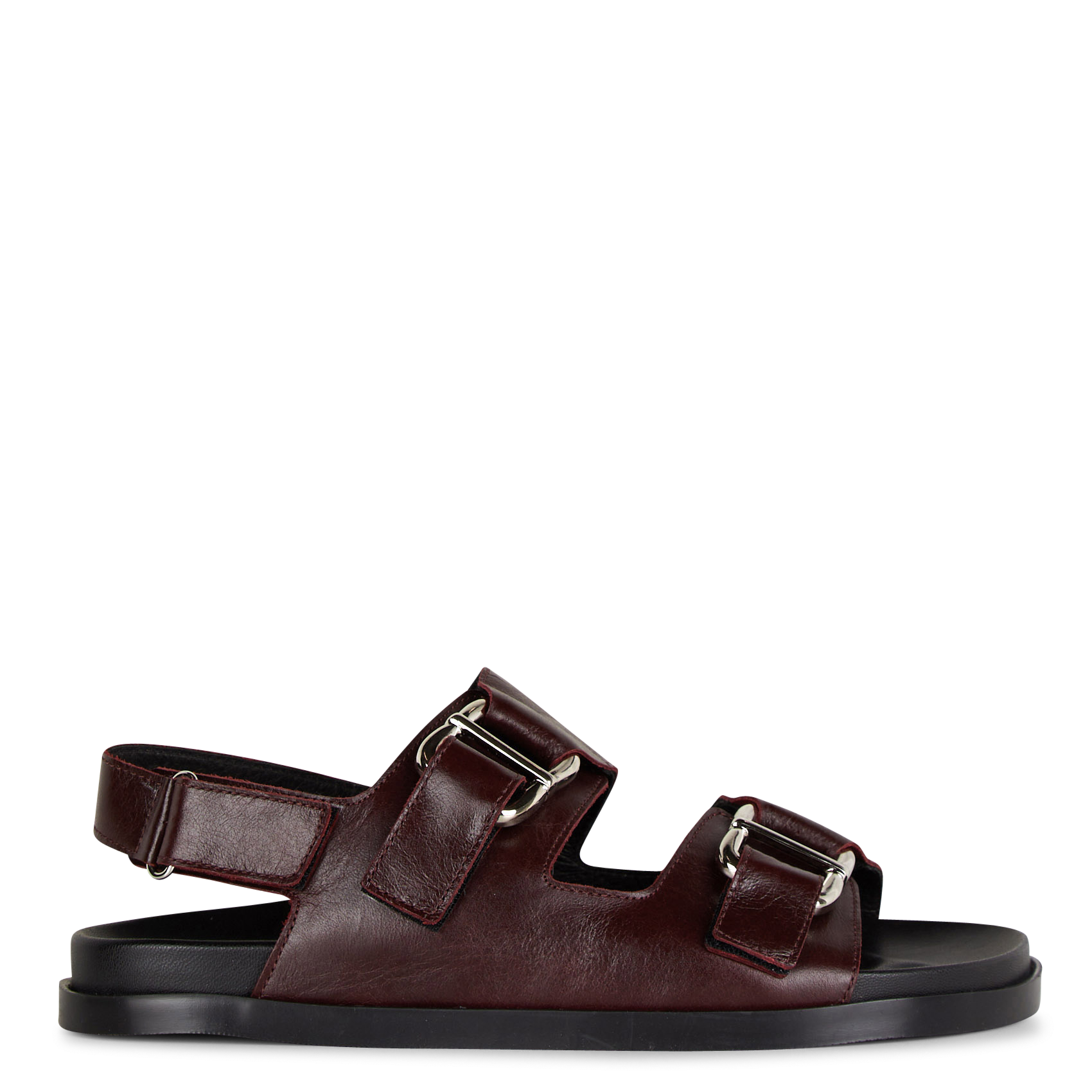 Sandales plates en cuir LA FEE MARABOUTEE Rouge