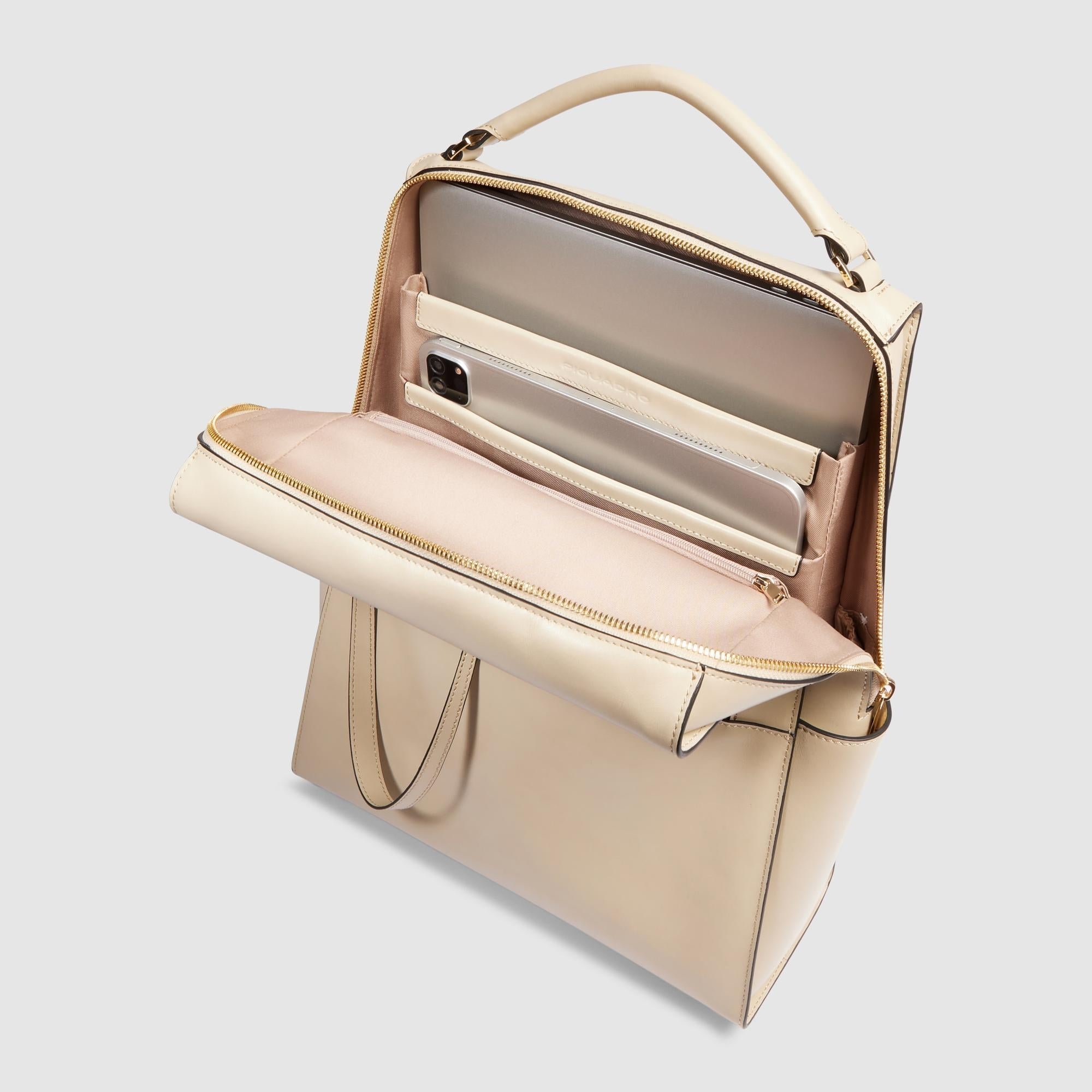 Expandable Laptop Backpack 15.6" Beige