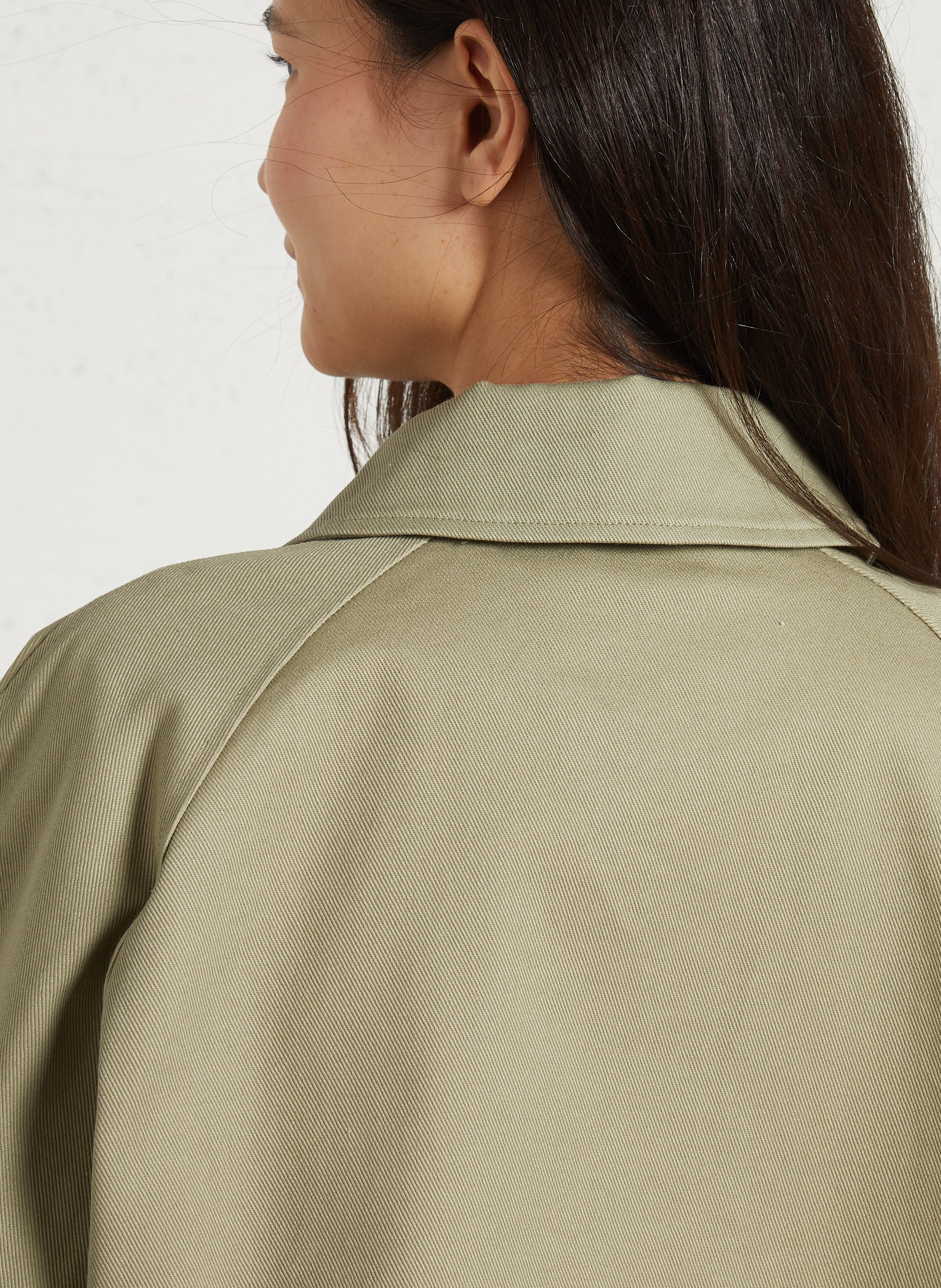 Veste ample col classique en coton BELLEROSE Vert