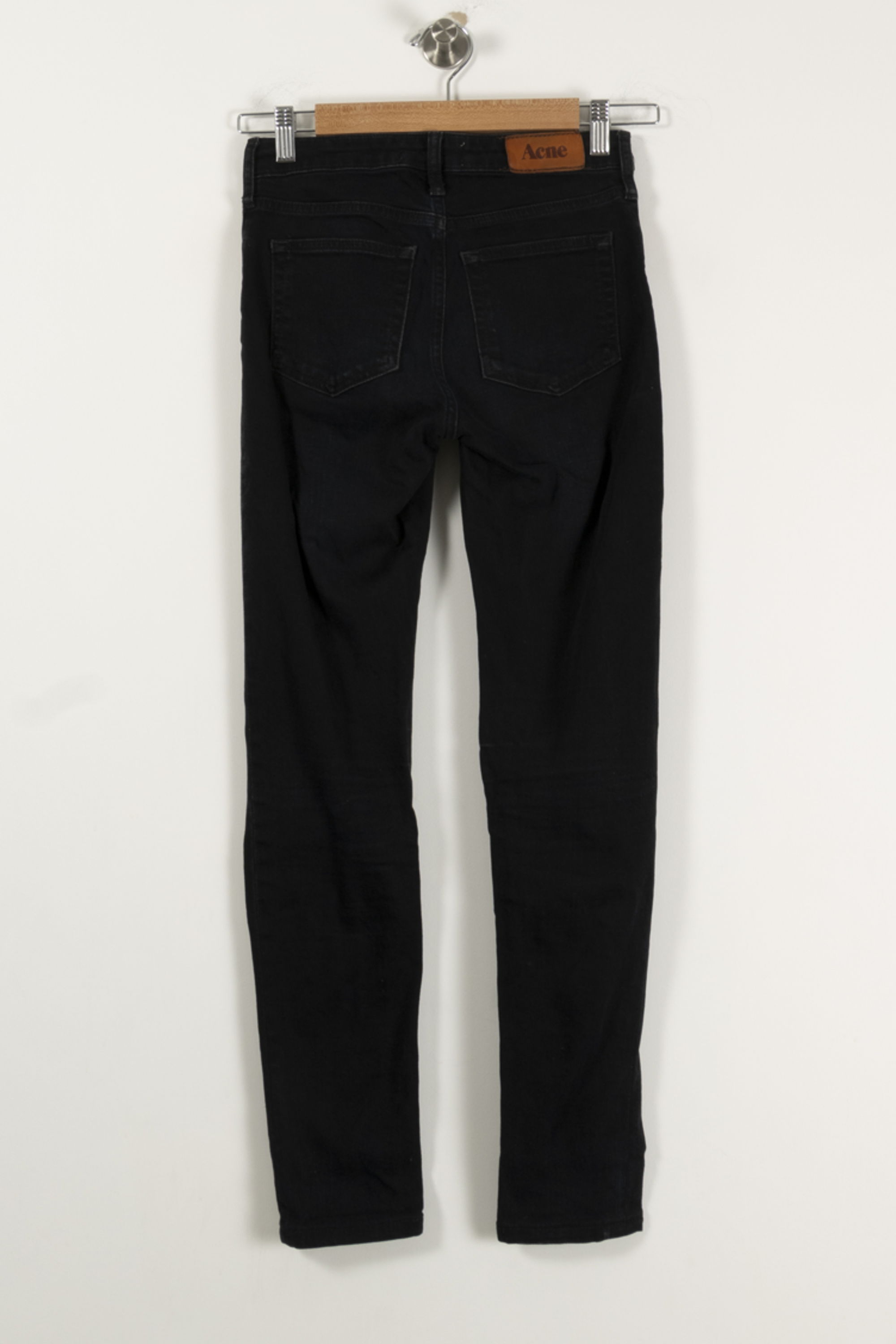 Cropped slim jeans with studs ACNE STUDIOS - Seconde Main Black