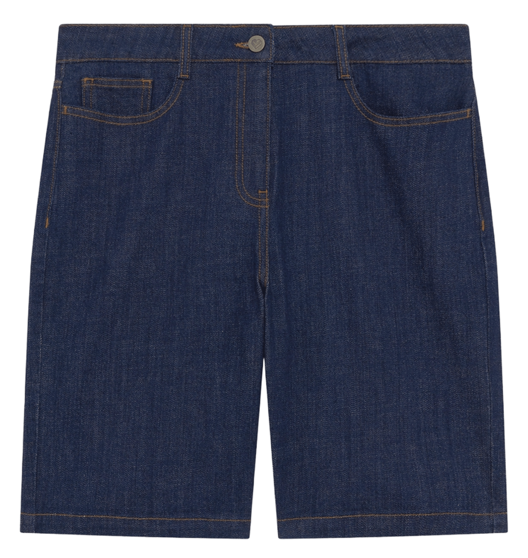 Straight-leg cotton-blend Bermuda shorts PABLO Blue