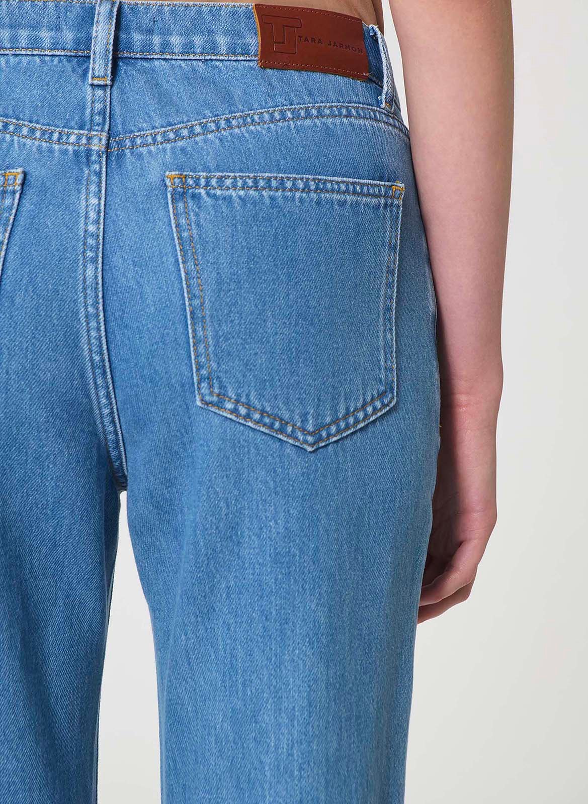 Csally - Gerade geschnittene Baumwollhose TARA JARMON Blau