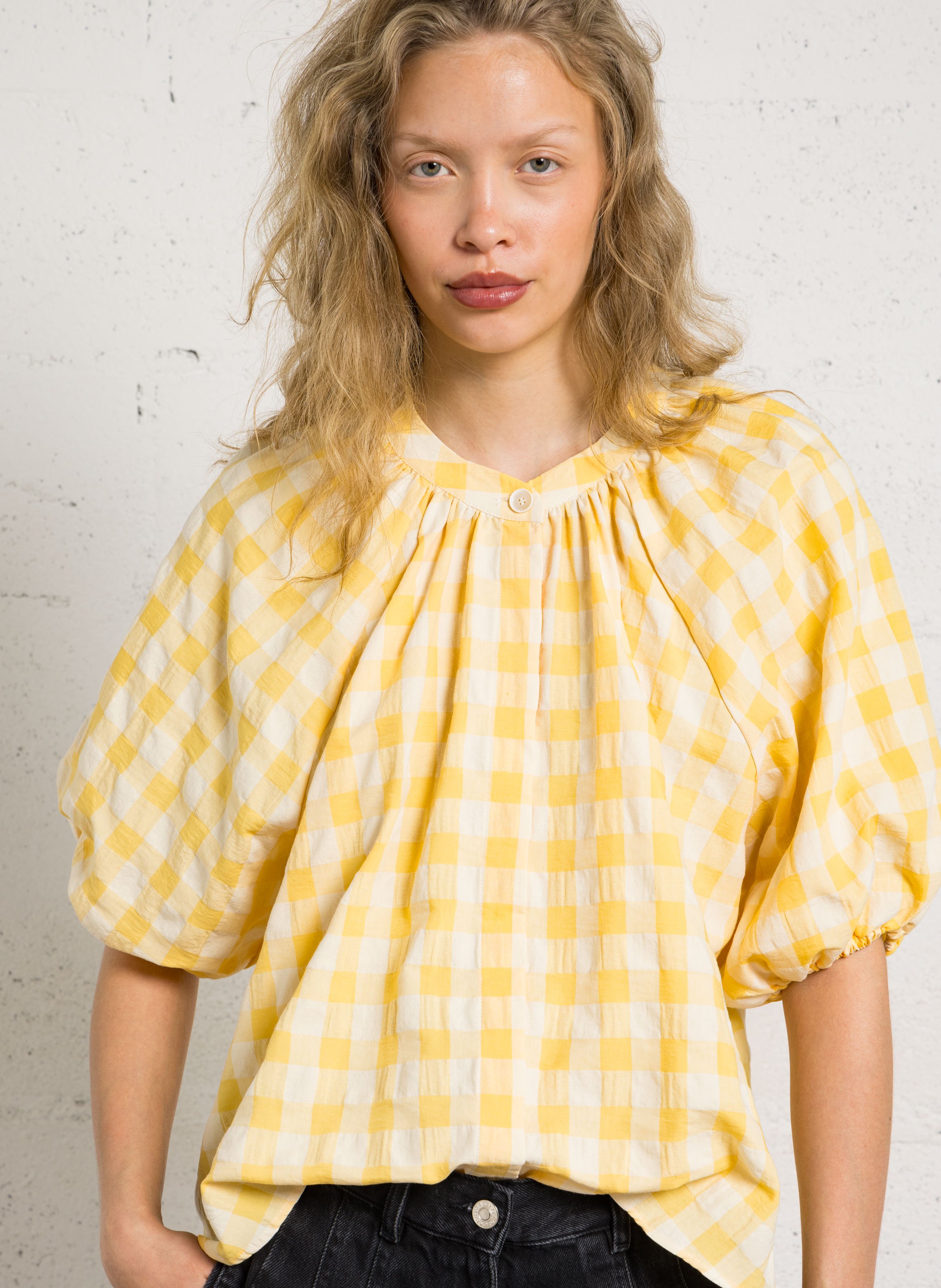 Weite Karobluse BELLEPIECE Gelb