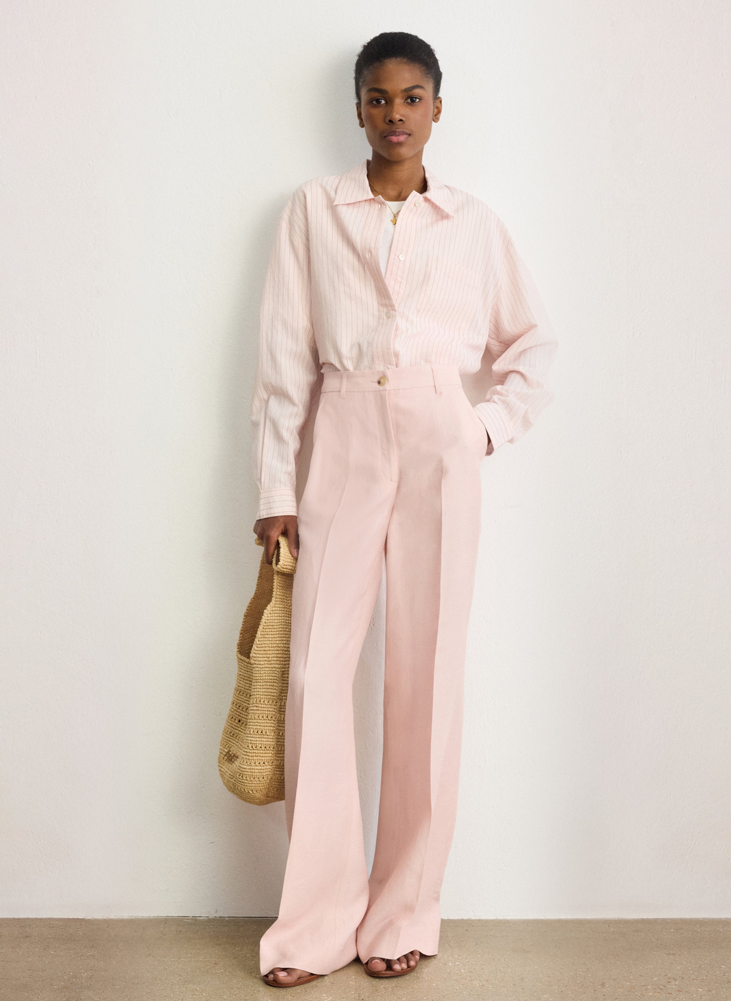 Pantalon droit taille haute PABLO Rot