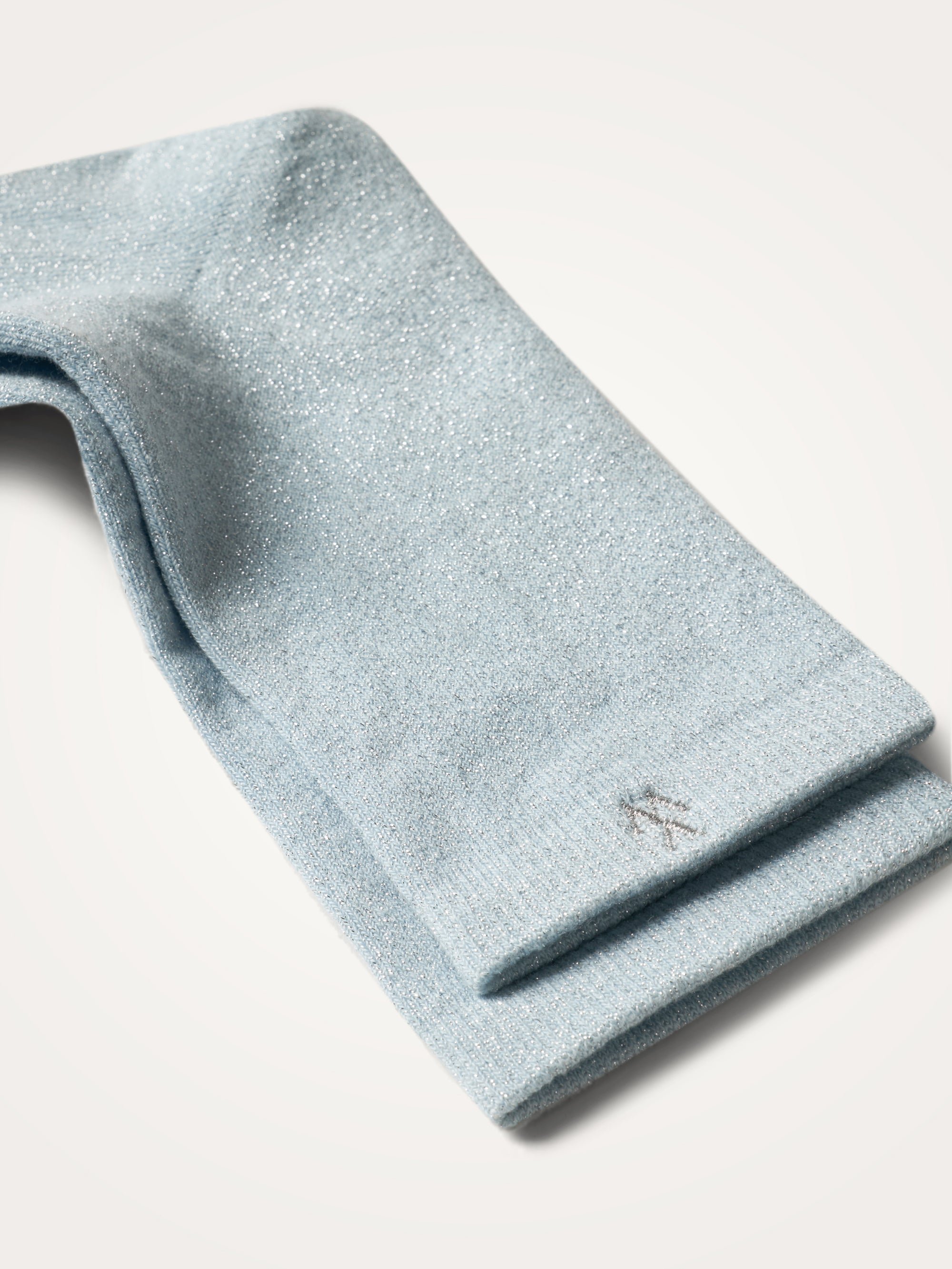 Sequined high socks in a cotton blend Blue