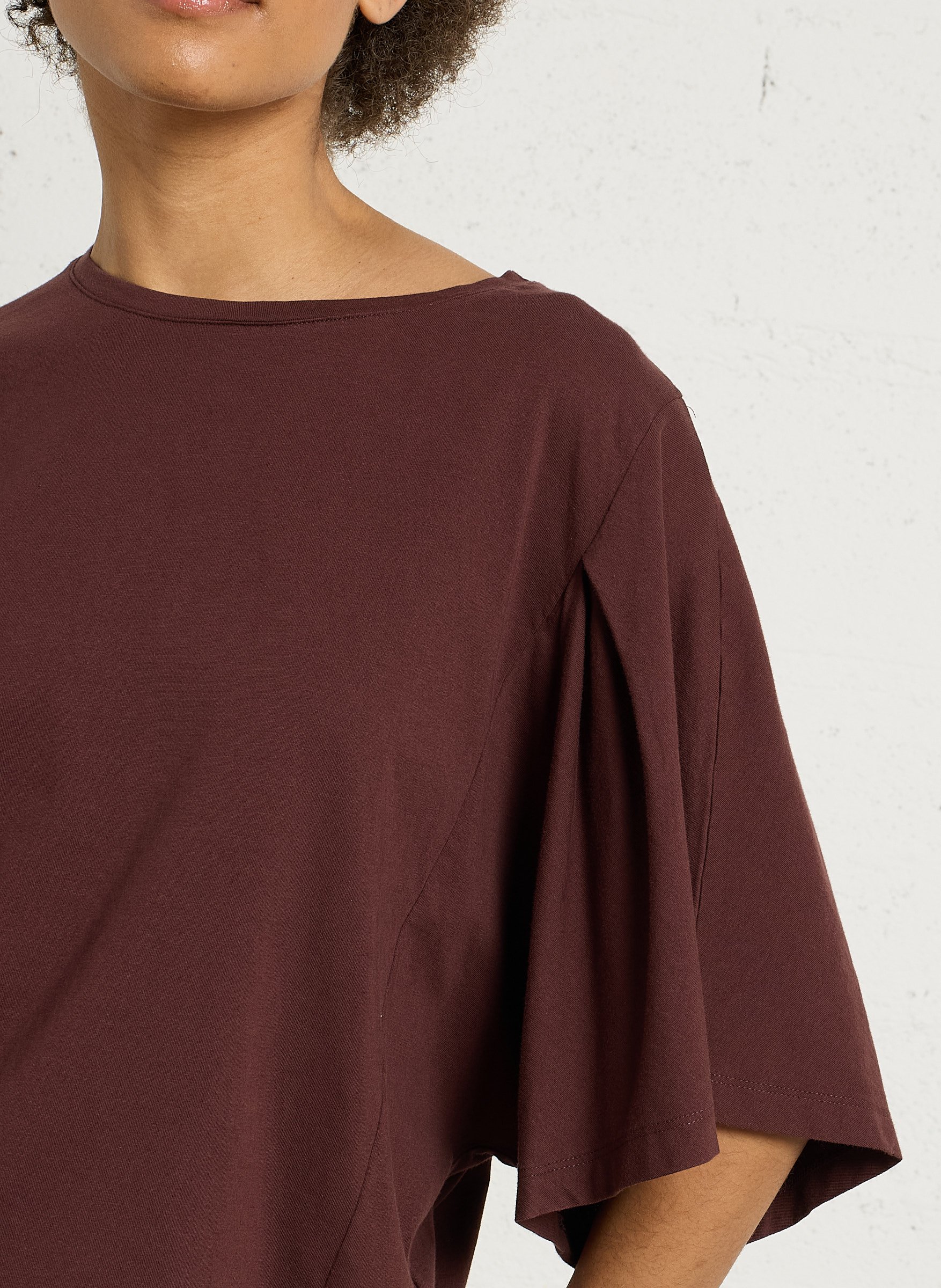 Tee-shirt oversize col rond en coton MAISON 123 Rouge