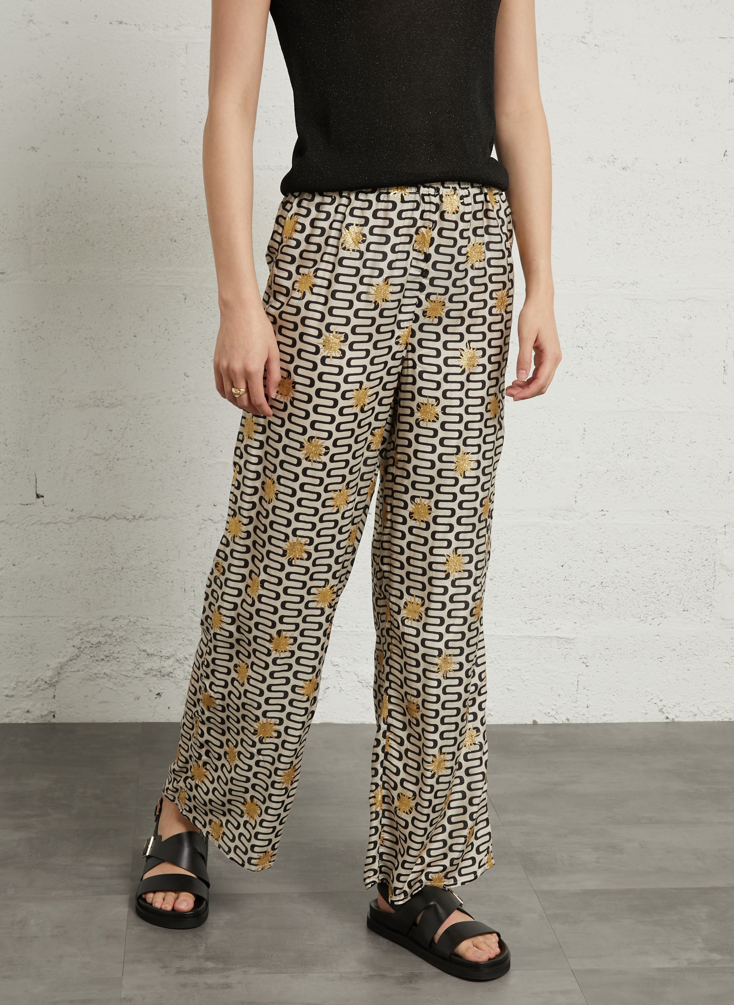 Dalida - Gerade geschnittene bedruckte Hose SUNDRESS Mehrfarbig