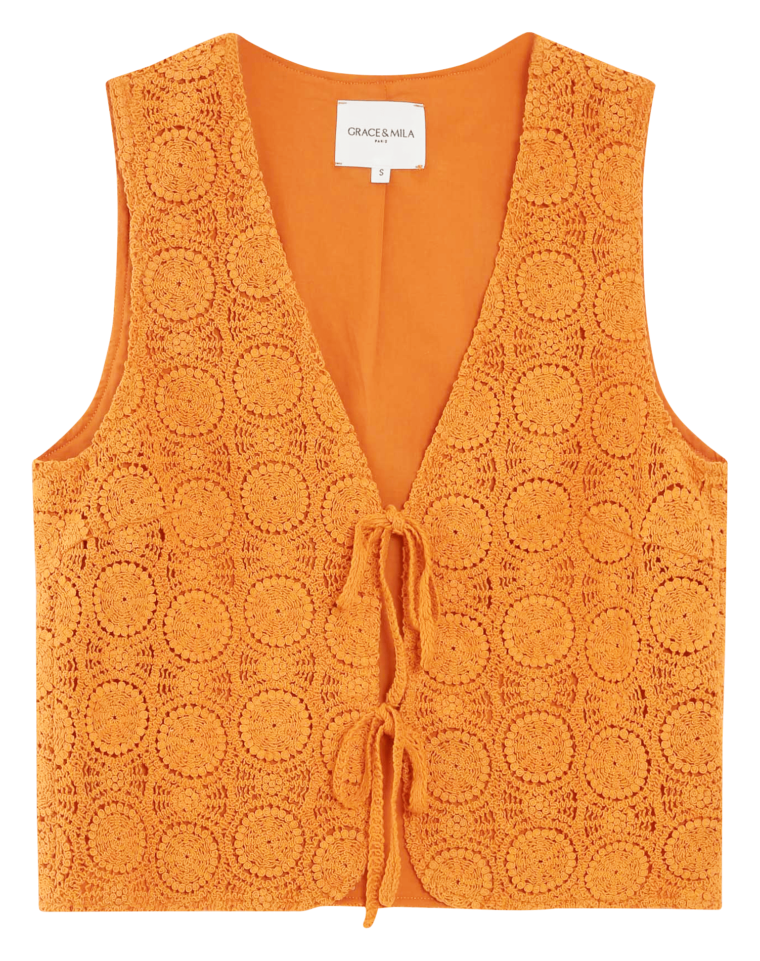 Massachusetts V-neck cotton cardigan GRACE ET MILA Golden