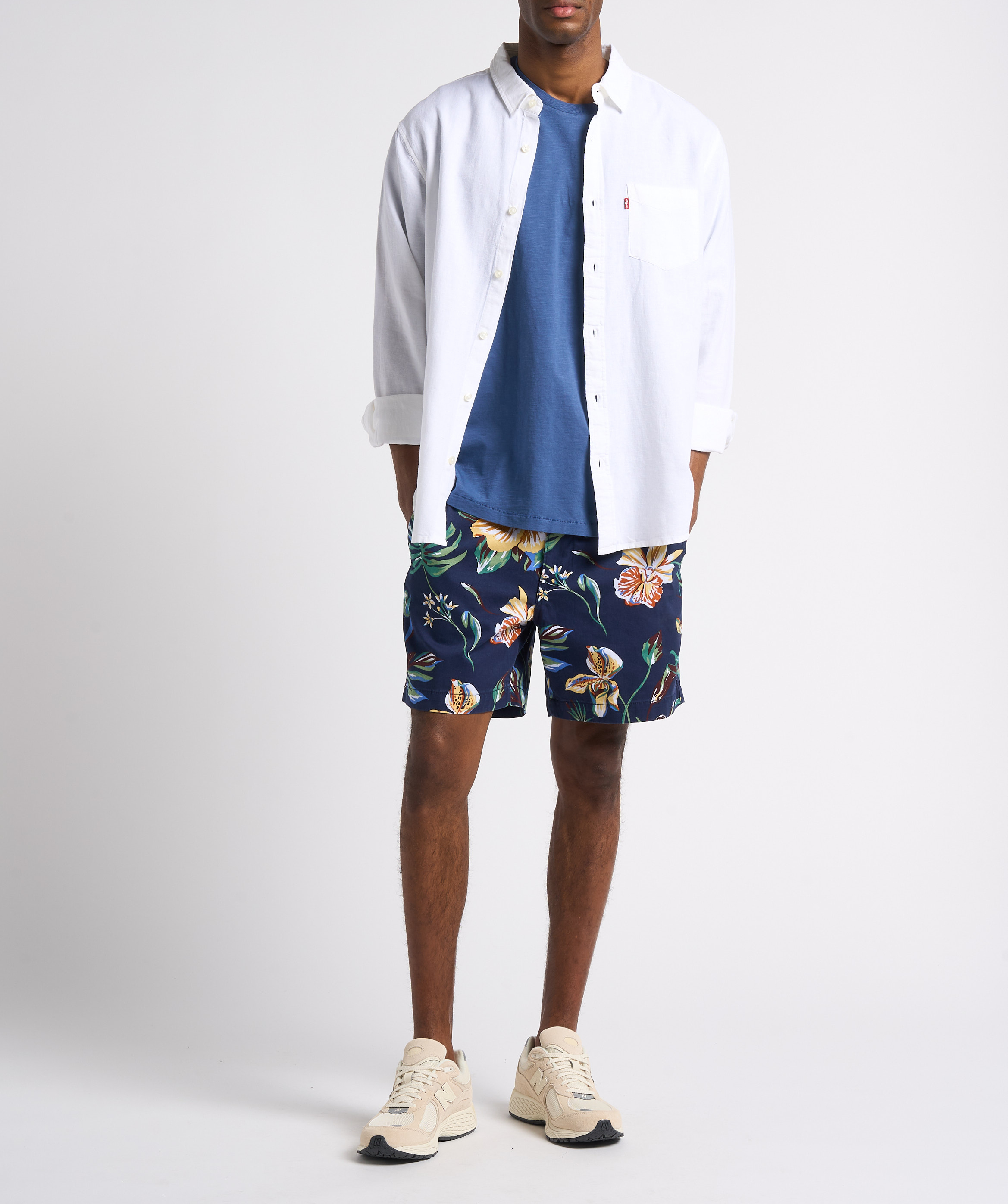 Katoenen short met print LEVI'S Blauw