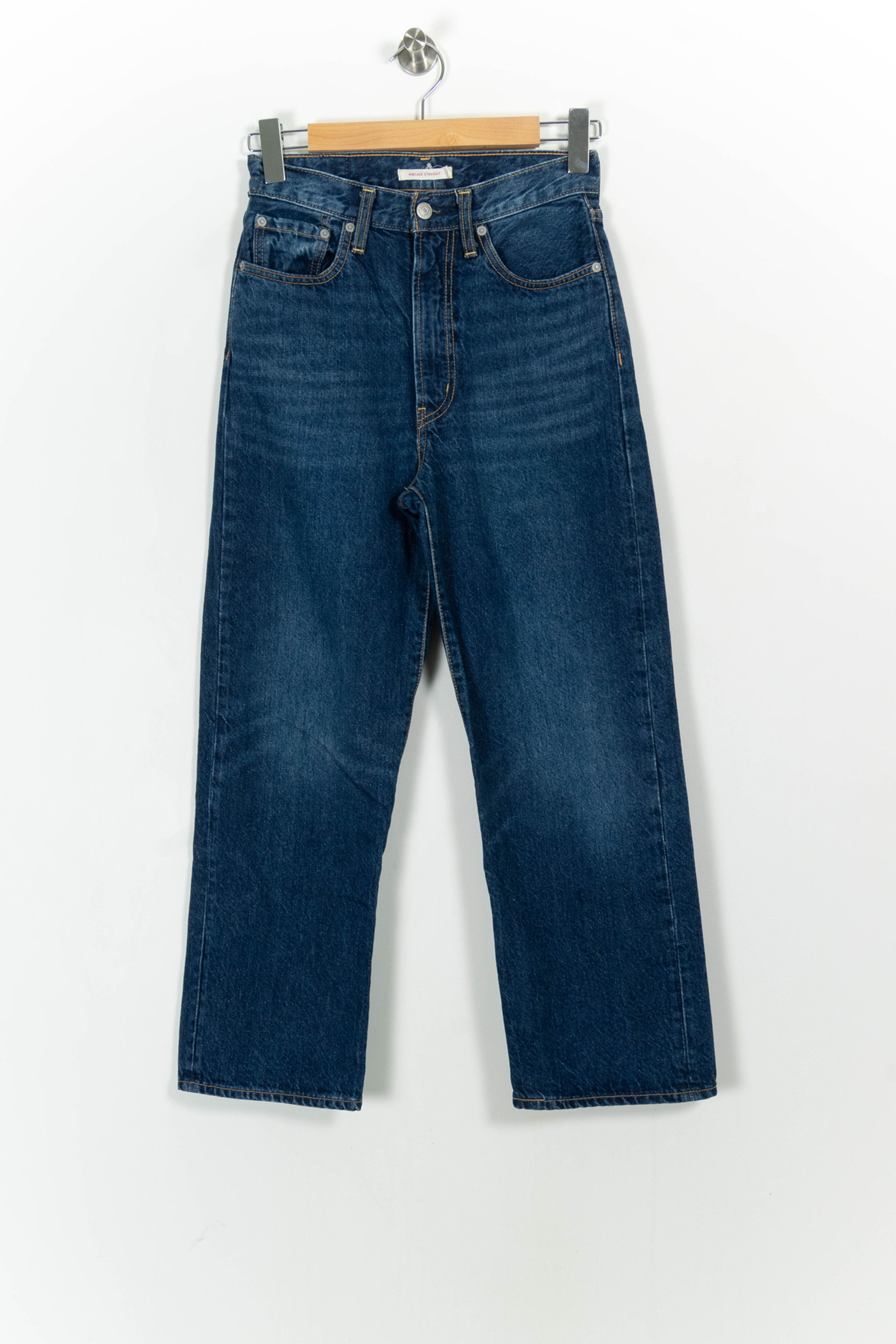 Cropped slim jeans with studs LEVI'S - Seconde main Blue