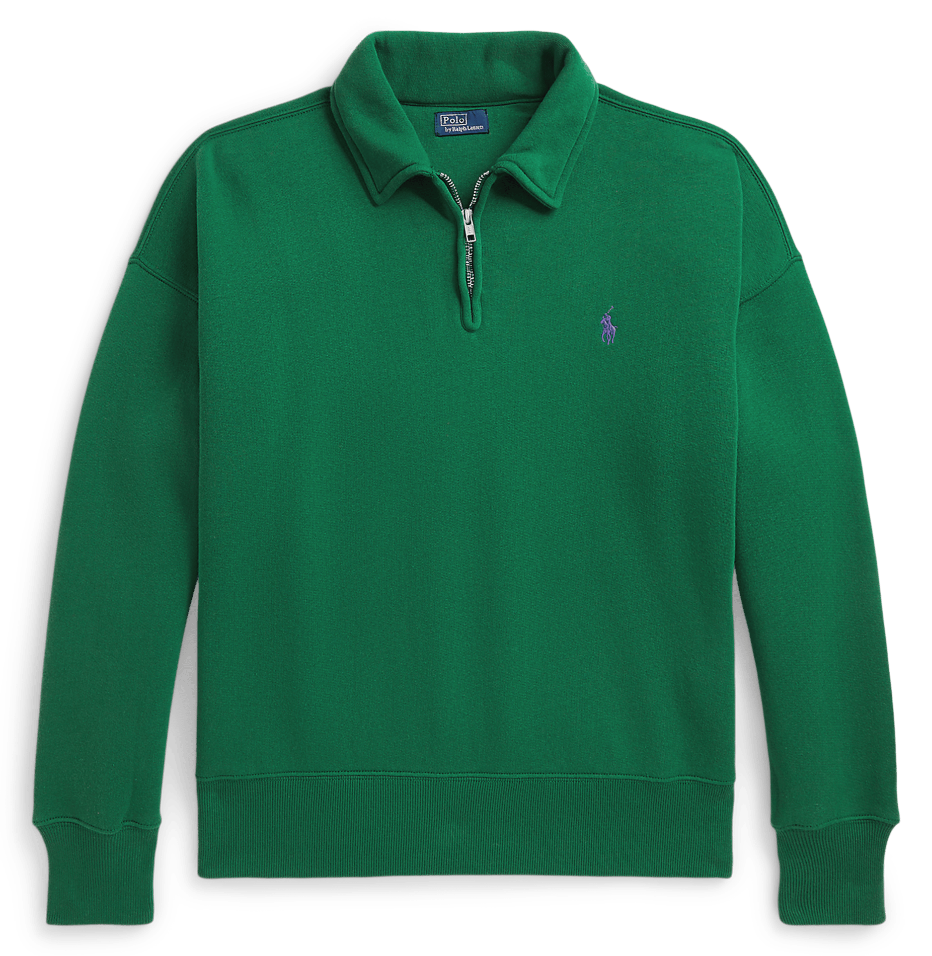 Oversized high-neck sweatshirt in blended cotton. POLO RALPH LAUREN