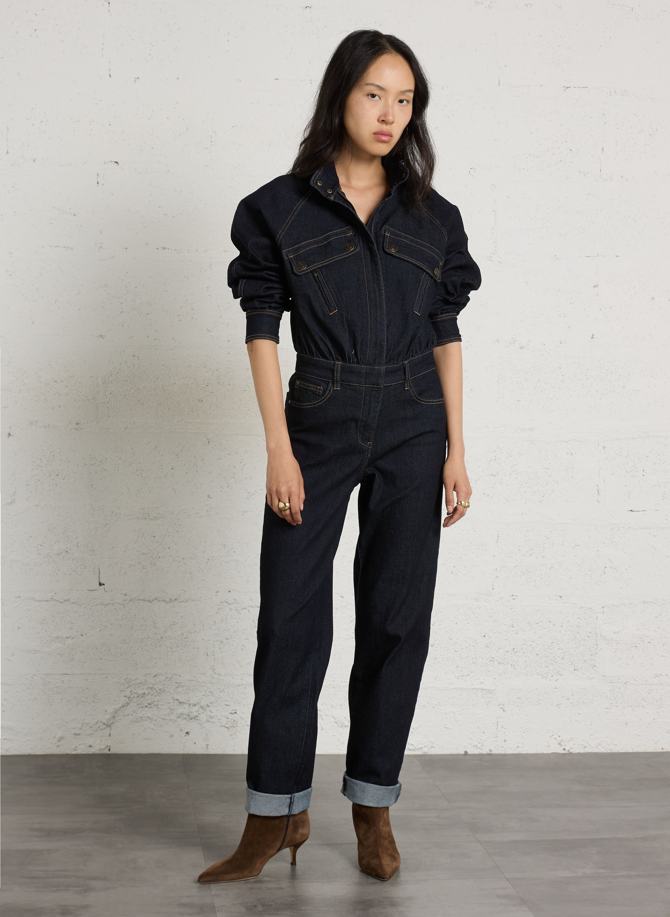 Kombination aus gemischter Baumwolle Denim MAISON 123 Blau