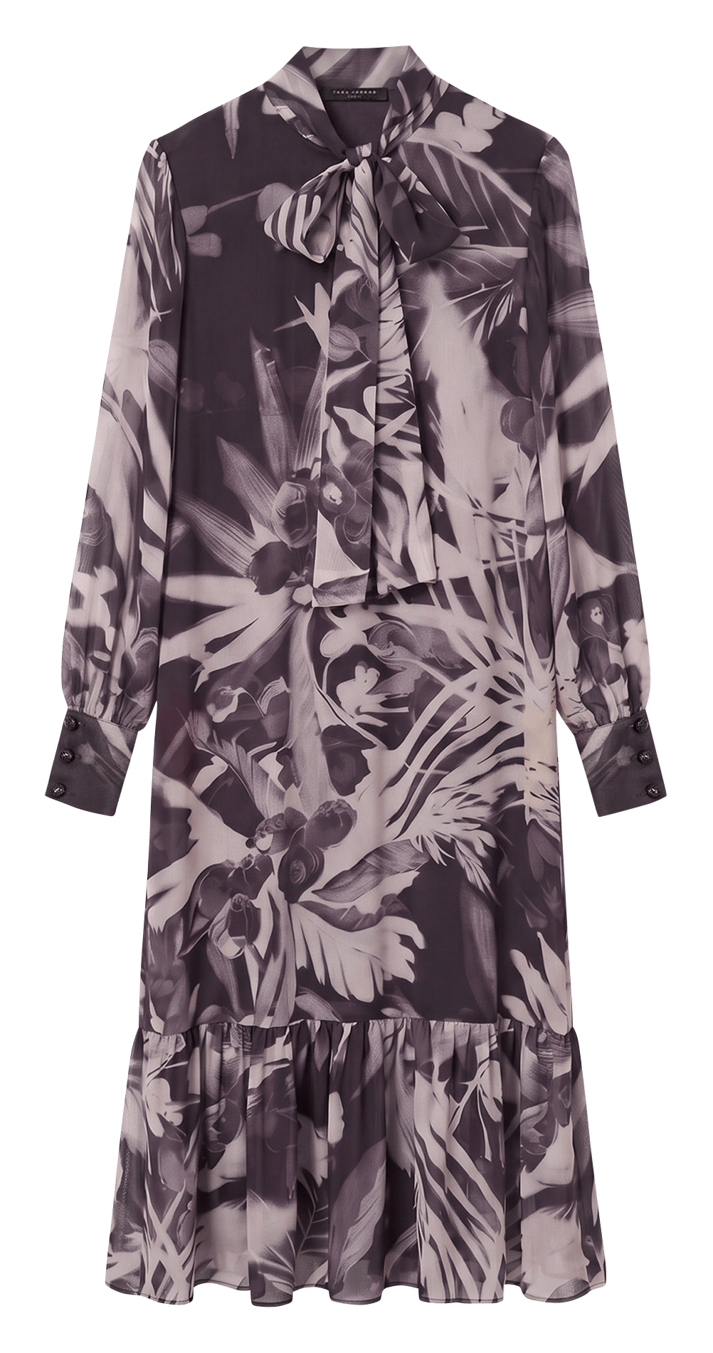 Robe longue à imprimé fleuri TARA JARMON Violet