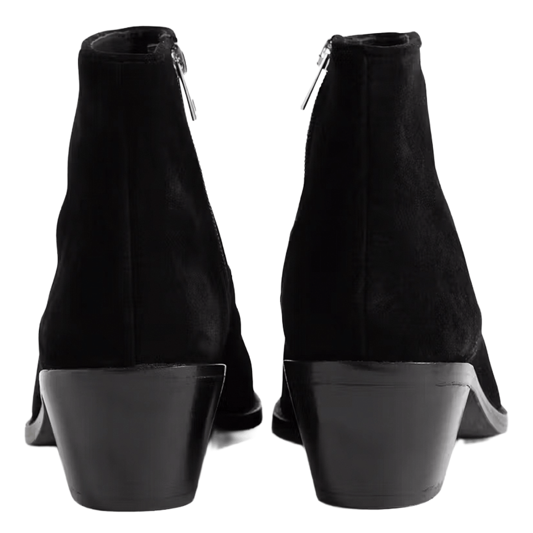 Cracked-effect leather heeled boots ZADIG&VOLTAIRE Black