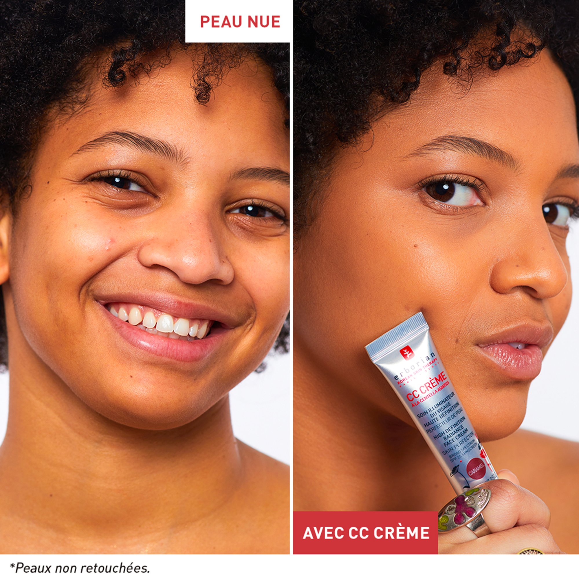 CC Crème à la Centella Asiatica - Soin Illuminateur du Visage Haute Définition ERBORIAN Caramel