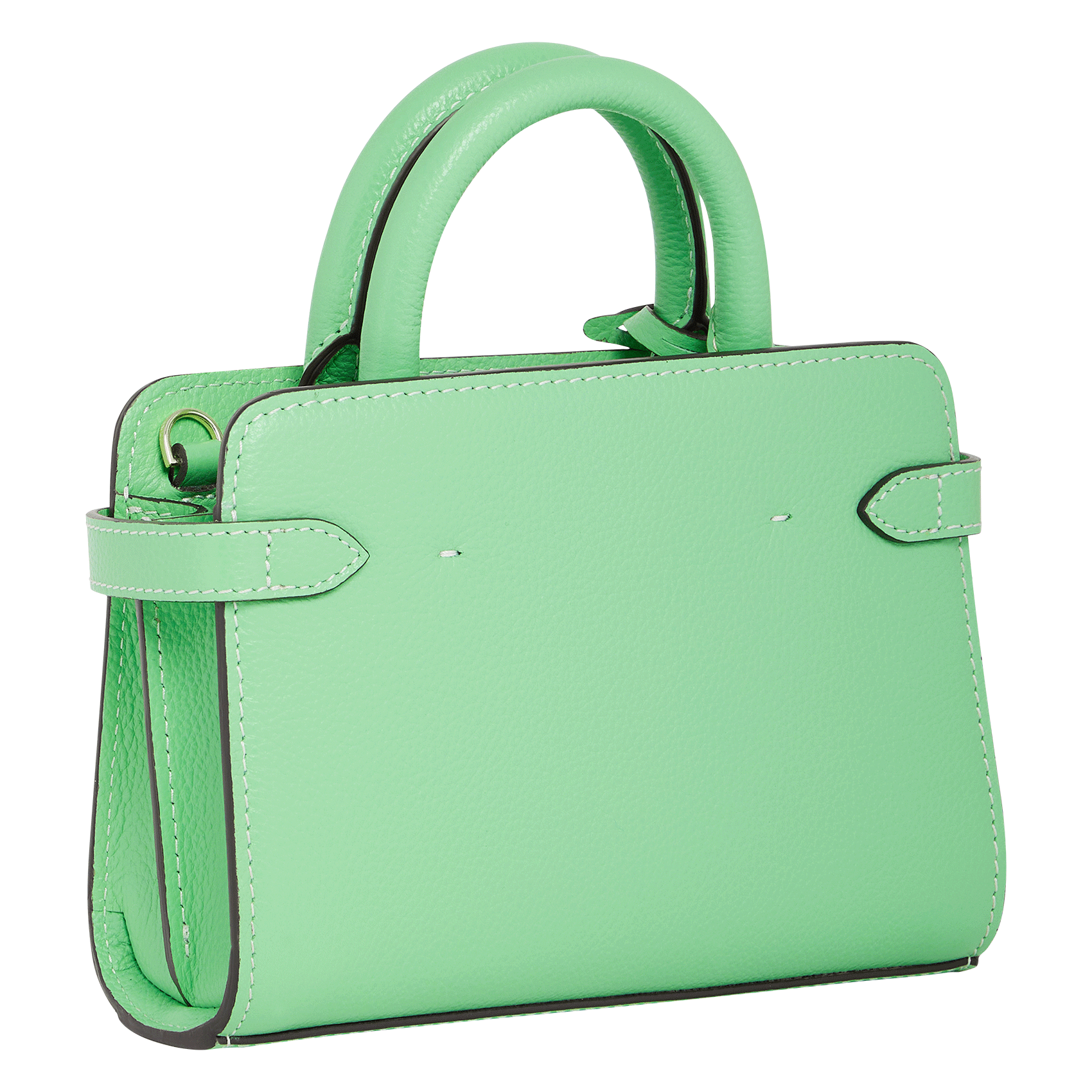 Bolso Bandolera De Piel Granulada Pistache 1 Le Tanneur - | Place des Tendances