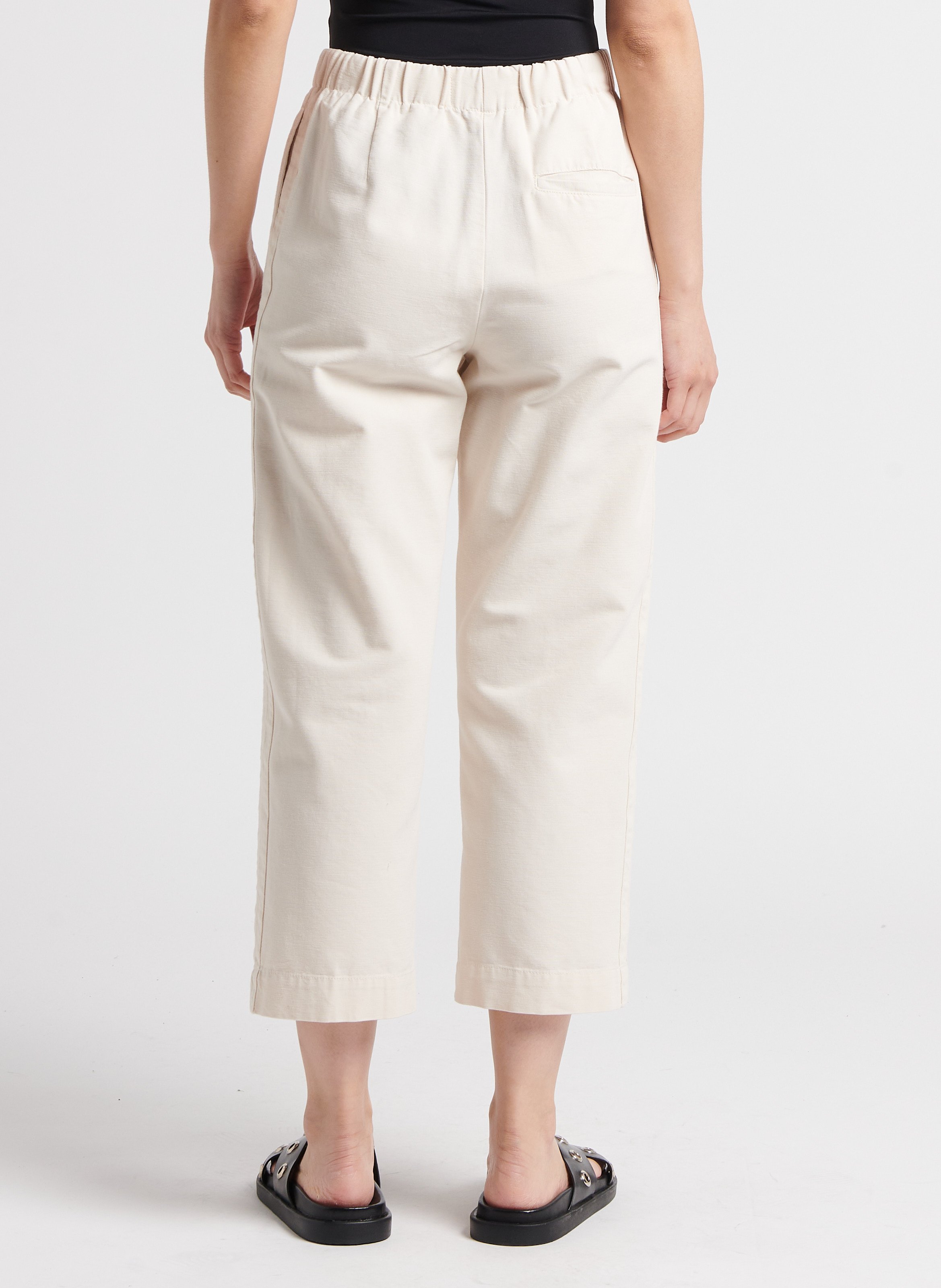 Straight cotton trousers BELLEPIECE Beige