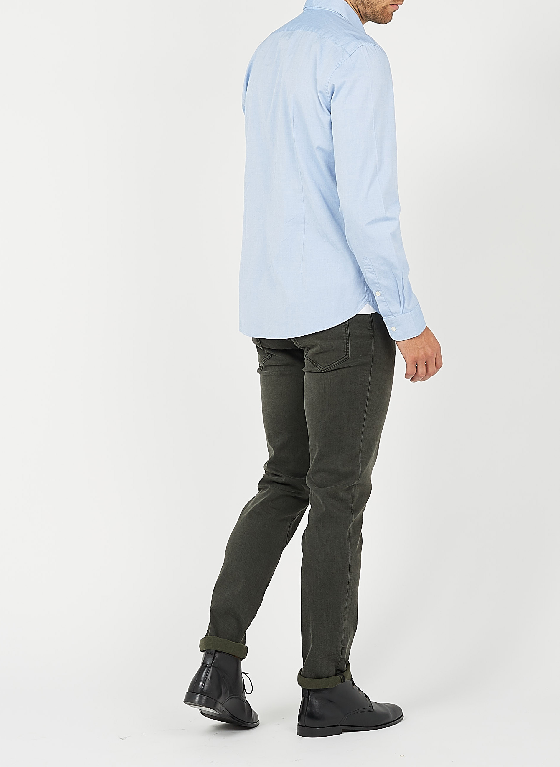 Chemise col classique shaped fit en coton MARC O'POLO Bleu