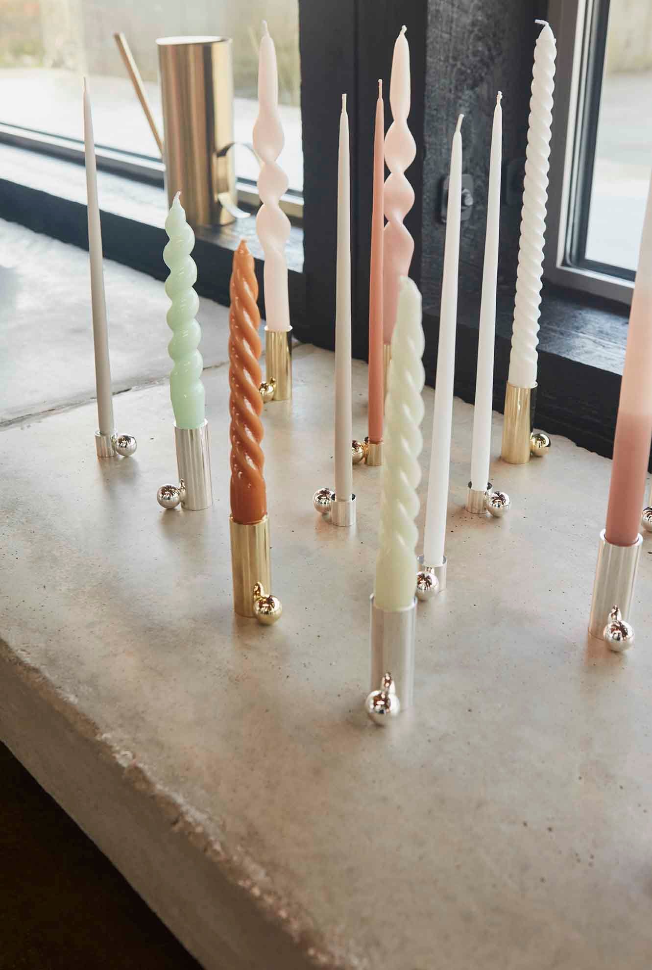 Steel candle holder OYOY LIVING DESIGN Yellow