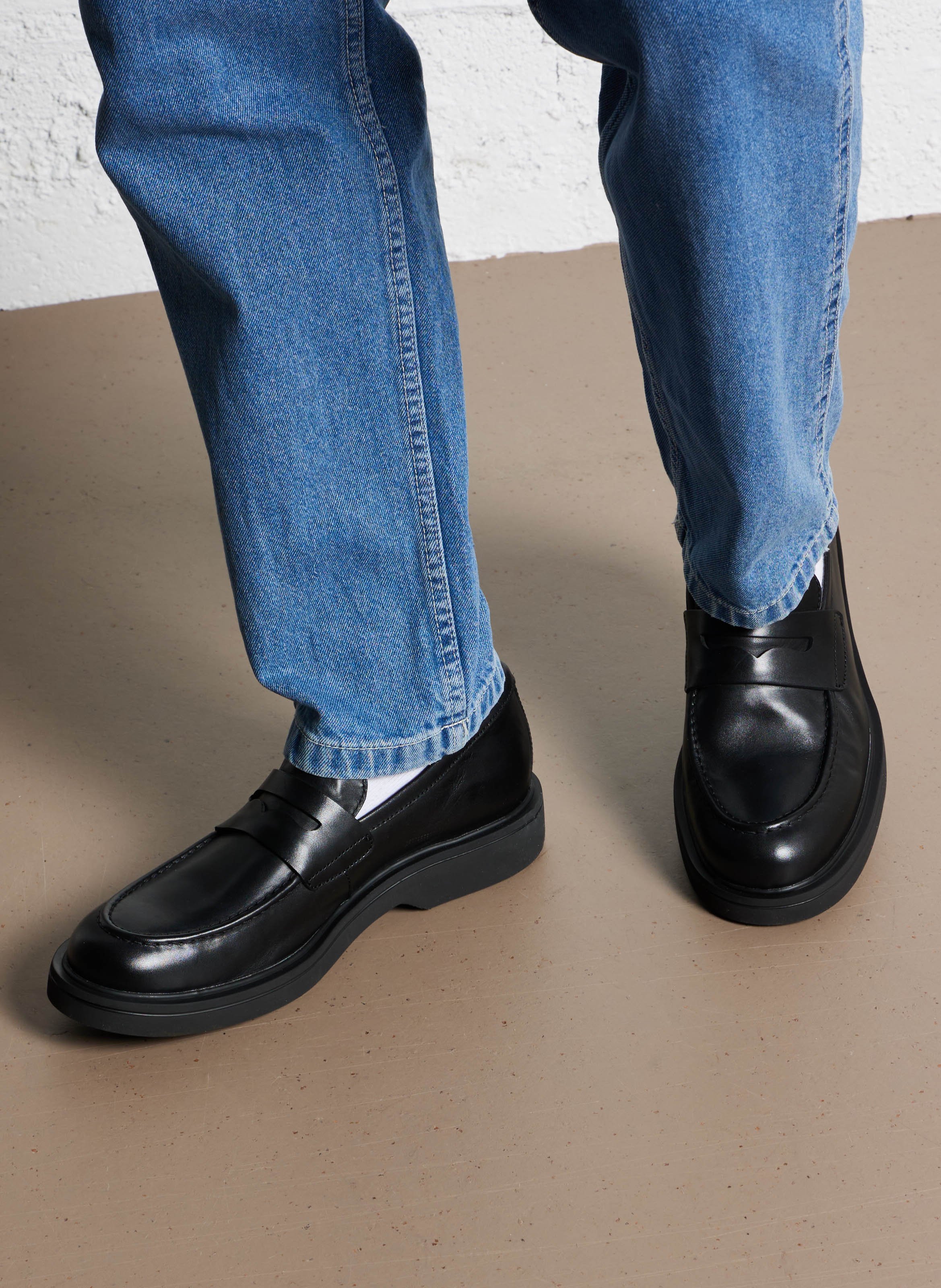 Mocassins à enfiler en cuir CAMPER Noir