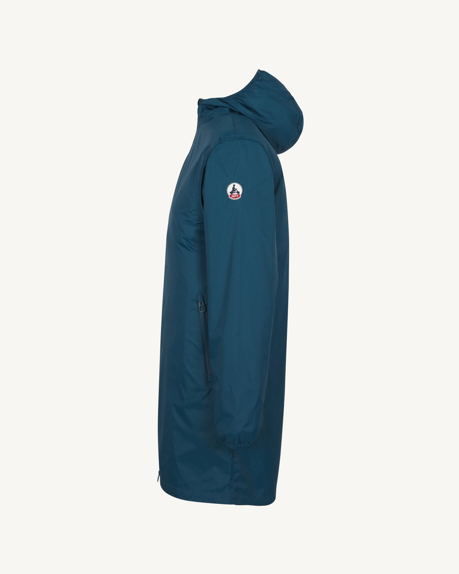 Long packable hooded raincoat Oban JOTT Blue