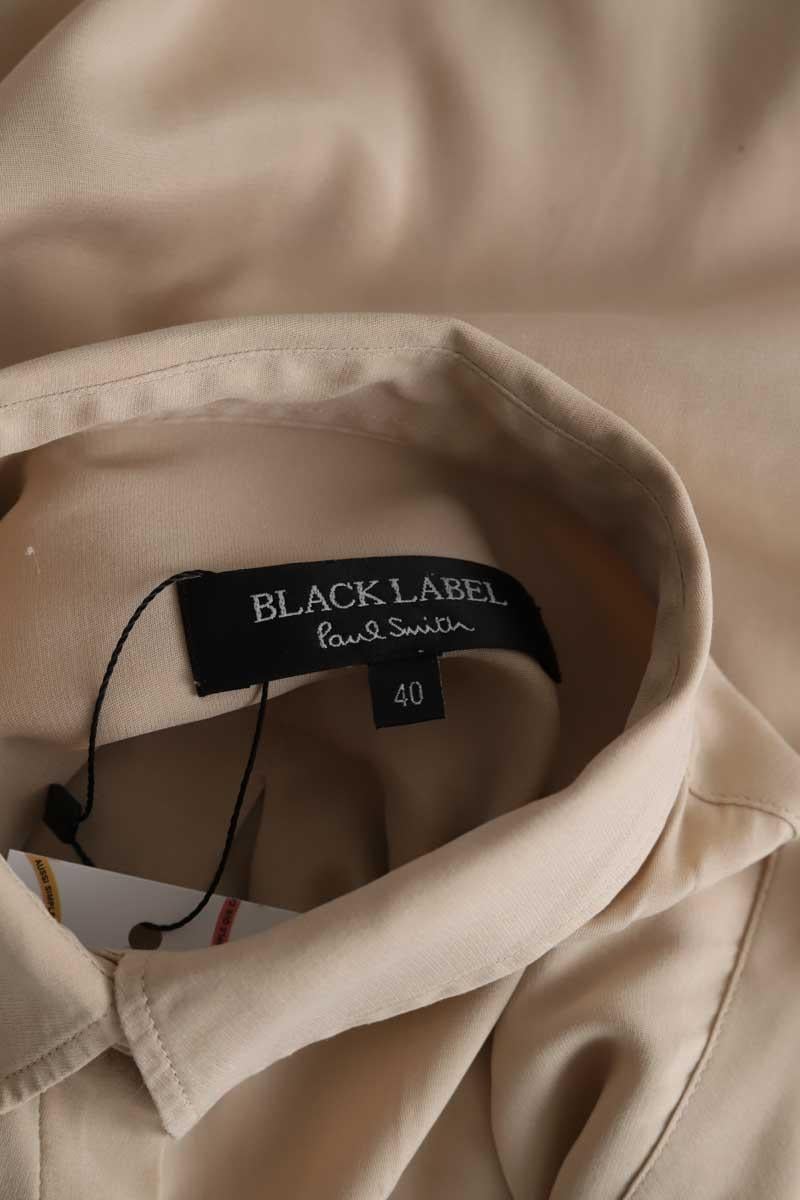 Printed silk satin classic-collar shirt PAUL SMITH - Seconde main Beige